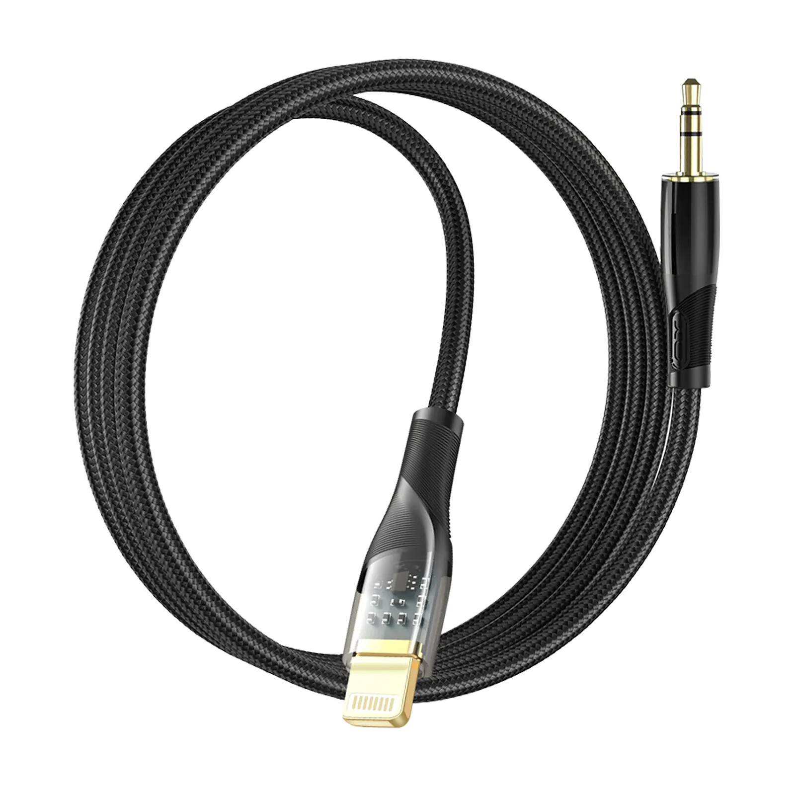 Câble Audio Lightning / Jack 3.5 Mm Mâle/mâle - Renforcé, 1.2 M, FORCE POWER LITE (neuf)