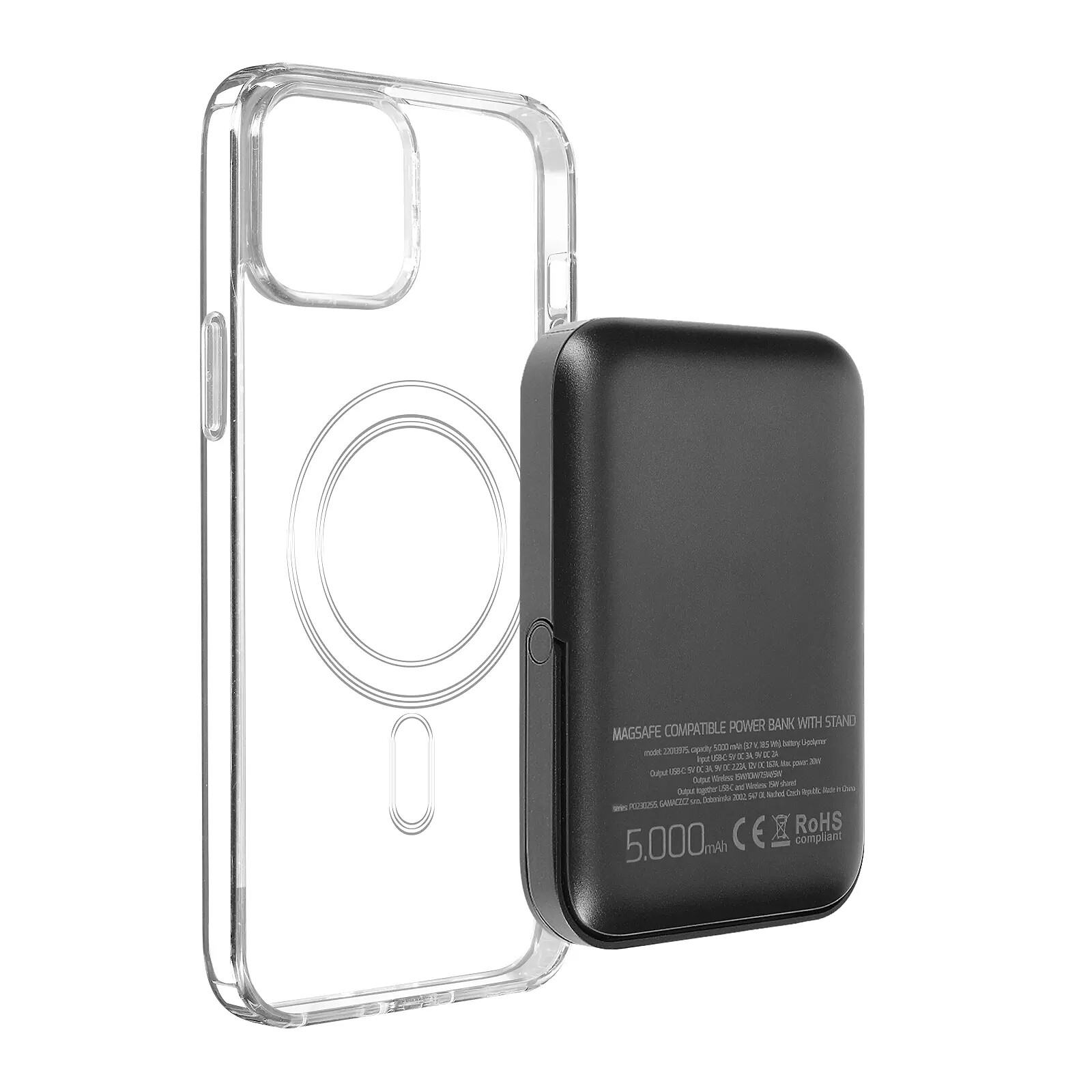 Swissten Coque Apple iPhone 12 Mini et Powerbank 5000 mAh Magsafe Swissten  Transparent - Coque téléphone - LDLC