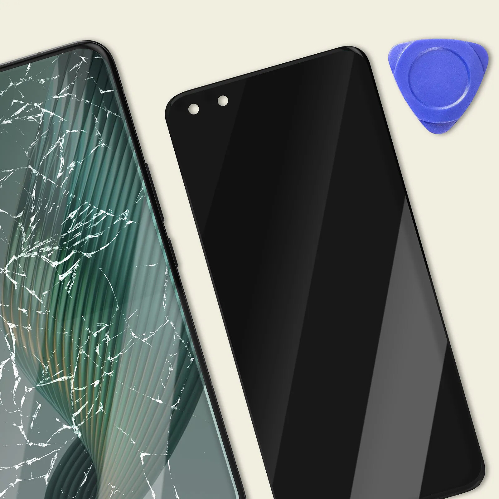 Écran LCD + Vitre Tactile Pour Realme 6 Pro - Noir, Sans Chassis, Neuf (Relife)