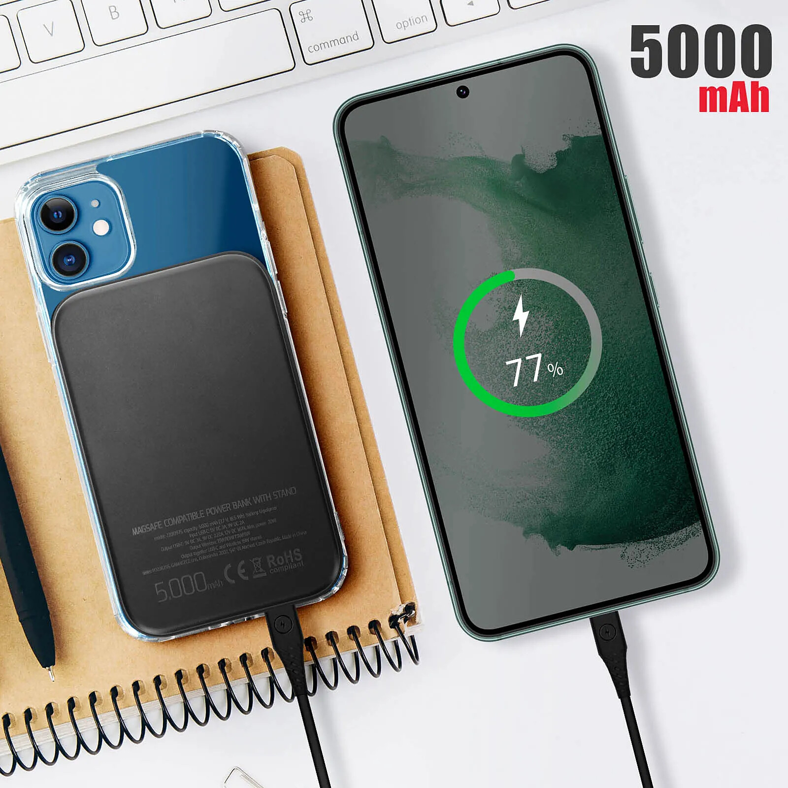 Swissten Coque Apple iPhone 12 Mini et Powerbank 5000 mAh Magsafe Swissten  Transparent - Coque tlphone - LDLC | Musericorde