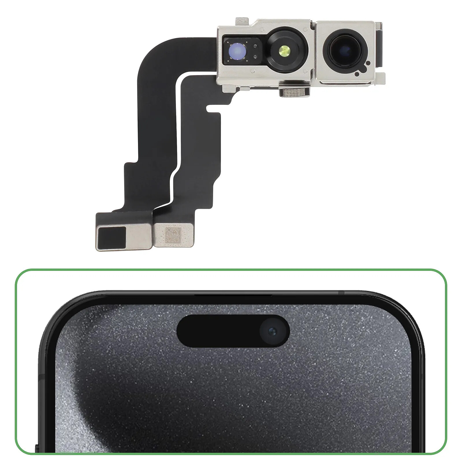 Clappio Vitre arrière Complète pour iPhone 15 Pro avec MagSafe Noir Clappio Vitre arrière Complète pour iPhone 15 Pro avec MagSafe Noir