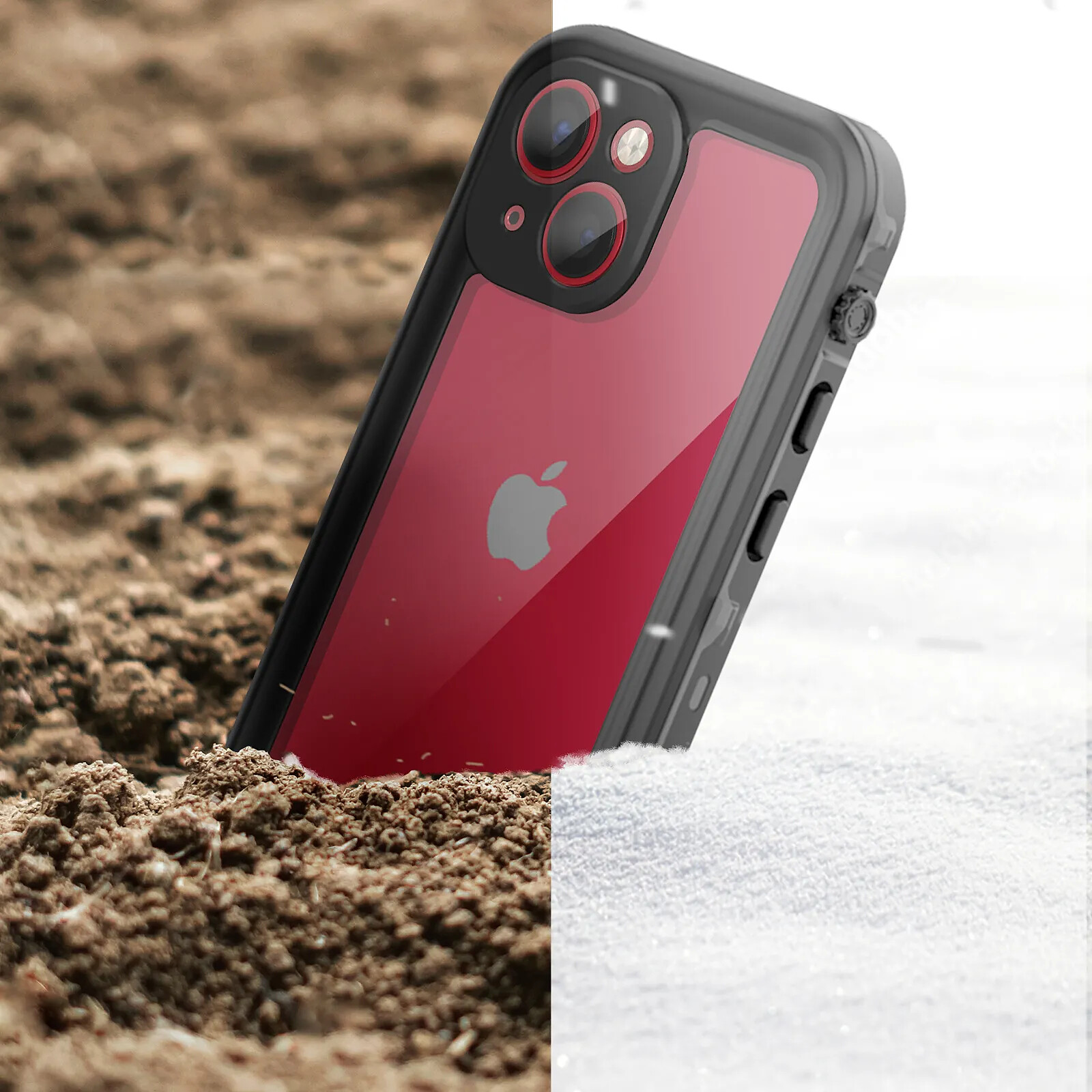 Coque Intégrale Pour IPhone 13 Pro Max Waterproof IP68 Redpepper Contour Noir