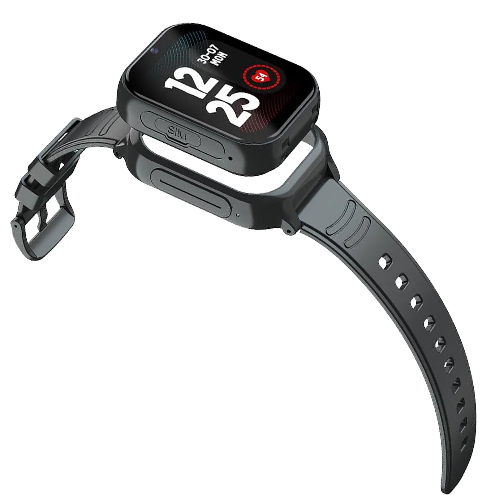 TAPORT Montre Ronde En Silicone Noir Pour Les Fans De Science-fiction, Noir , Moderne