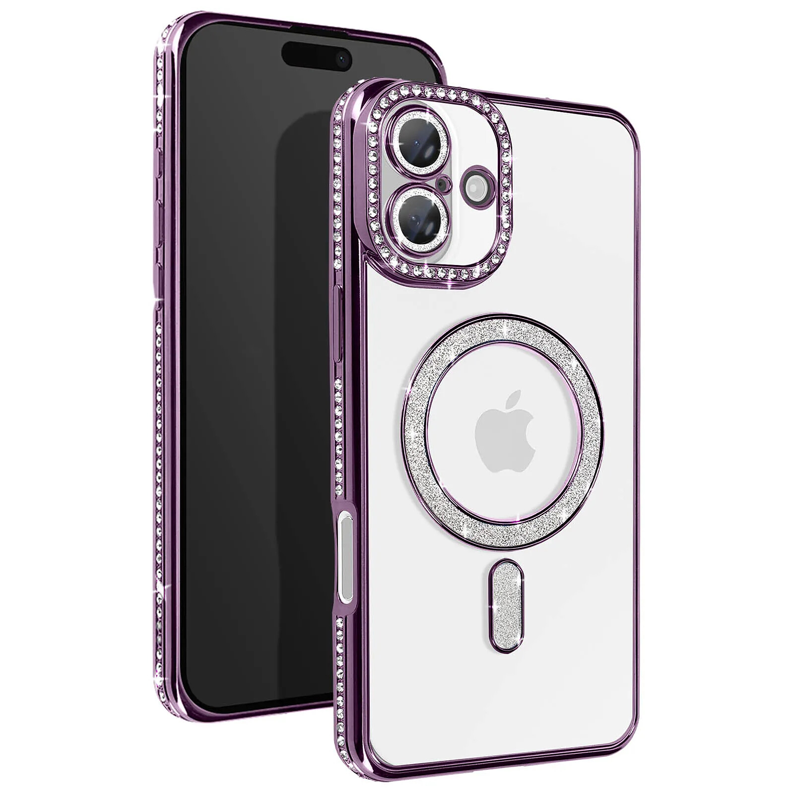 Avizar Coque MagSafe Diamant pour iPhone 16 avec Design Luxe