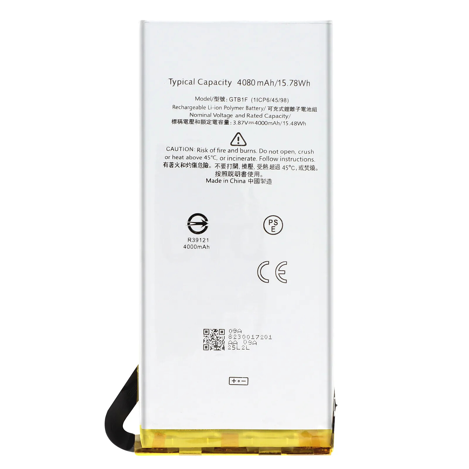 Batterie Clappio 5400mAh Noir Pour OnePlus 12 5G – Remplacement BLPA25