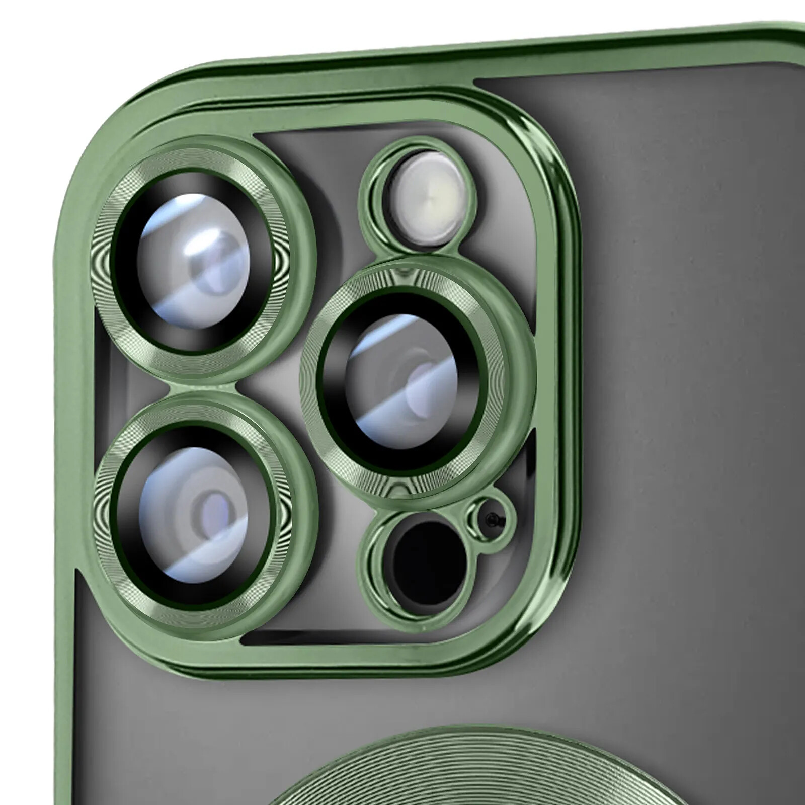 Coque Avizar Pour IPhone 16 Pro Max, Silicone à Contour Chromé Argenté