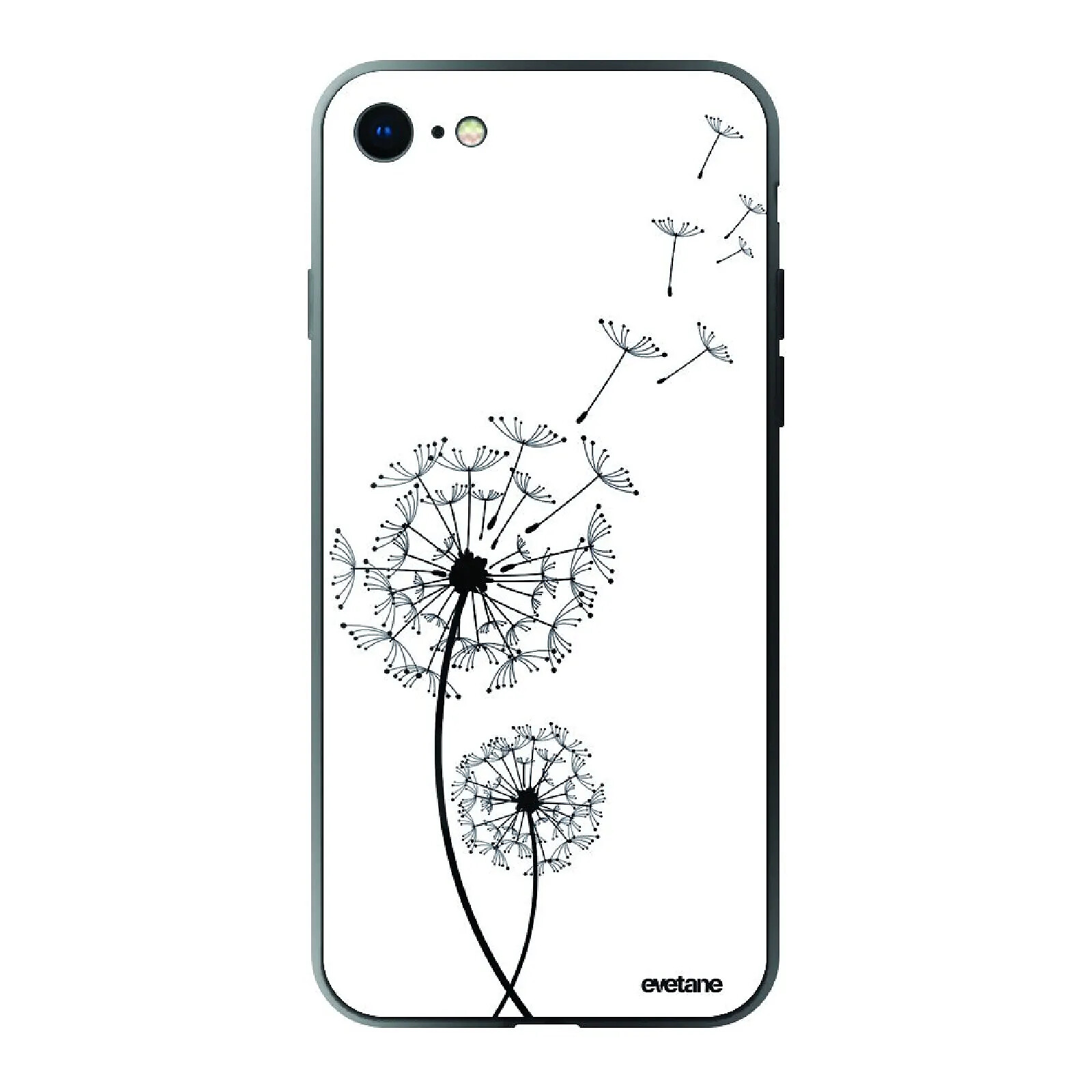 Evetane Coque en verre trempé iPhone 6/6S Pissenlit .