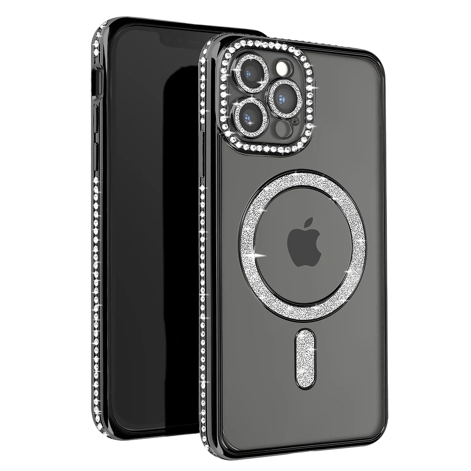 Coque AVIZAR Diamant iPhone 13 Pro Max MagSafe Noir