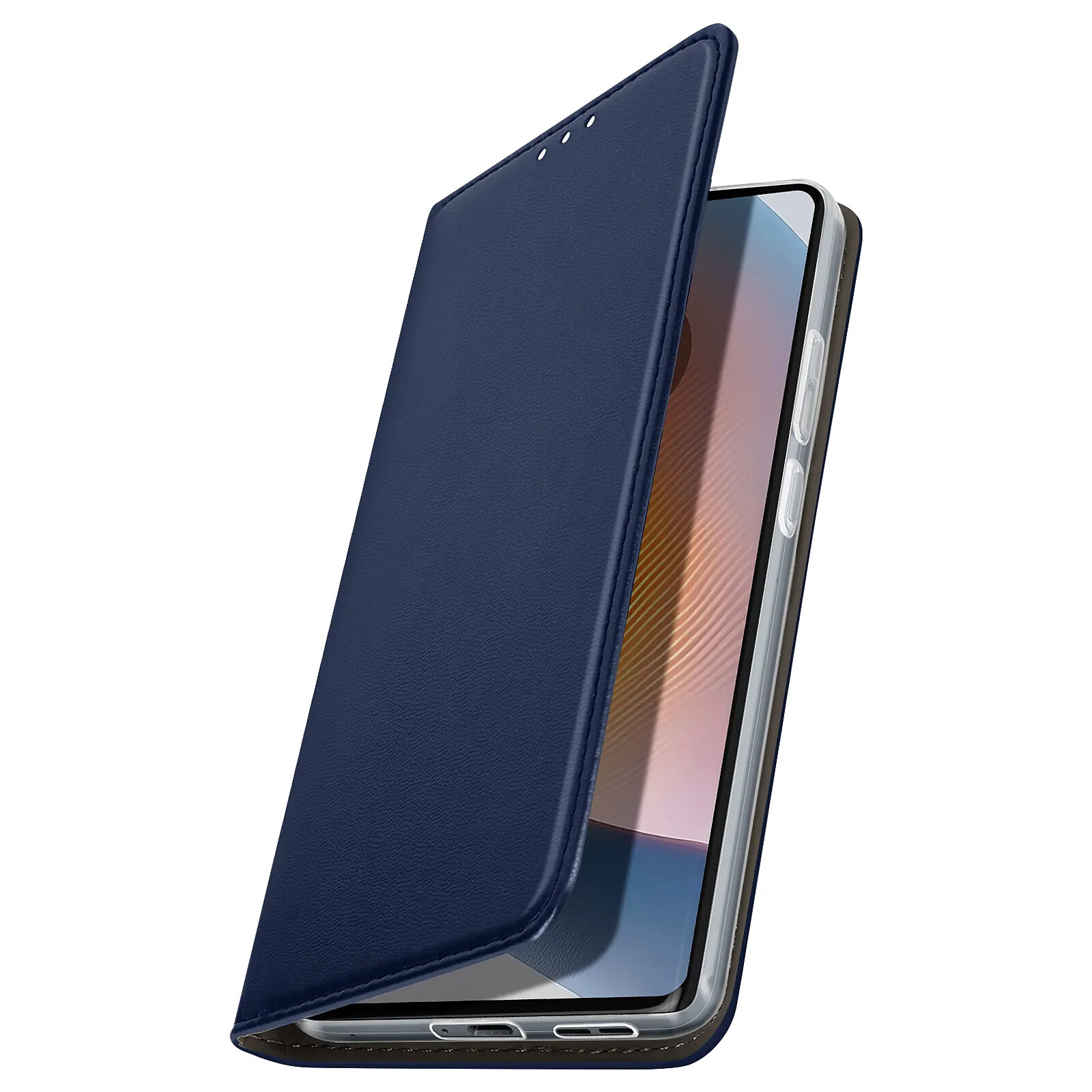 Étui Clapet Magnétique Avizar Pour Motorola Moto G85 - Vert Foncé Similicuir - Neuf