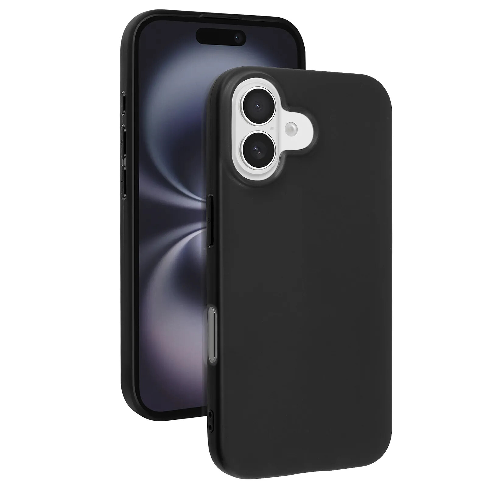 Coque IPhone 16 à 13 - Silicone Antichoc + PC Anti-Rayures - Modèle Marbre Rose - Charge Qi