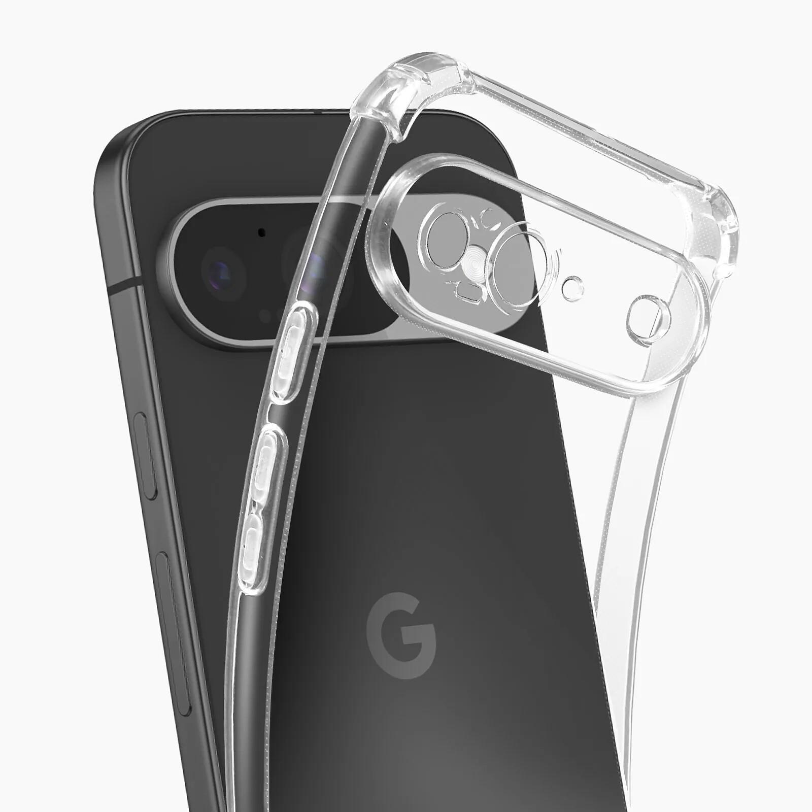 Pack Protection Google Pixel 9 - Coque Silicone Transparente + Verre Trempé - Angles Renforcés