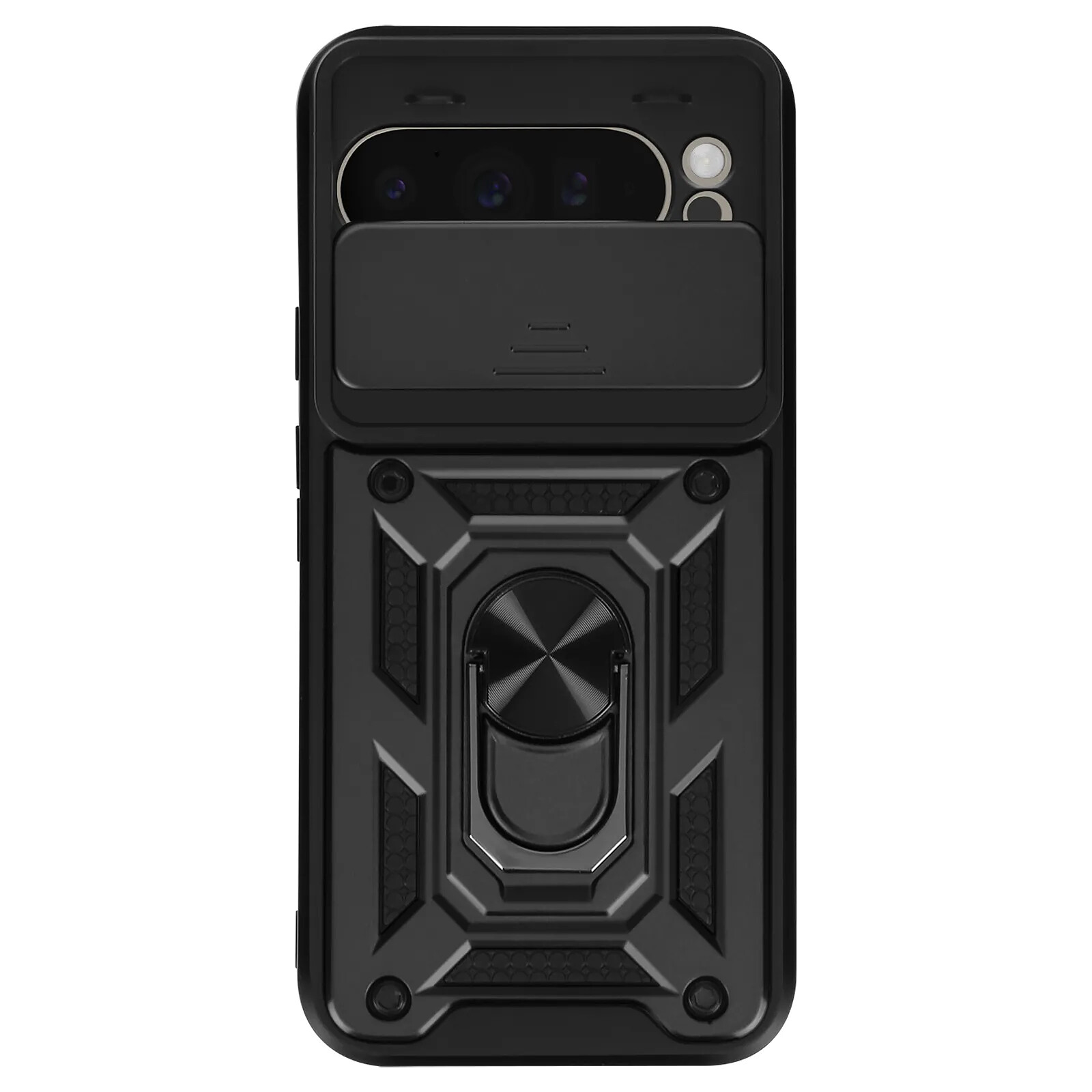 Coque Google Pixel 9 PRO XL - Gel Silicone Noir + 2 Verres Trempés, Protection Complète