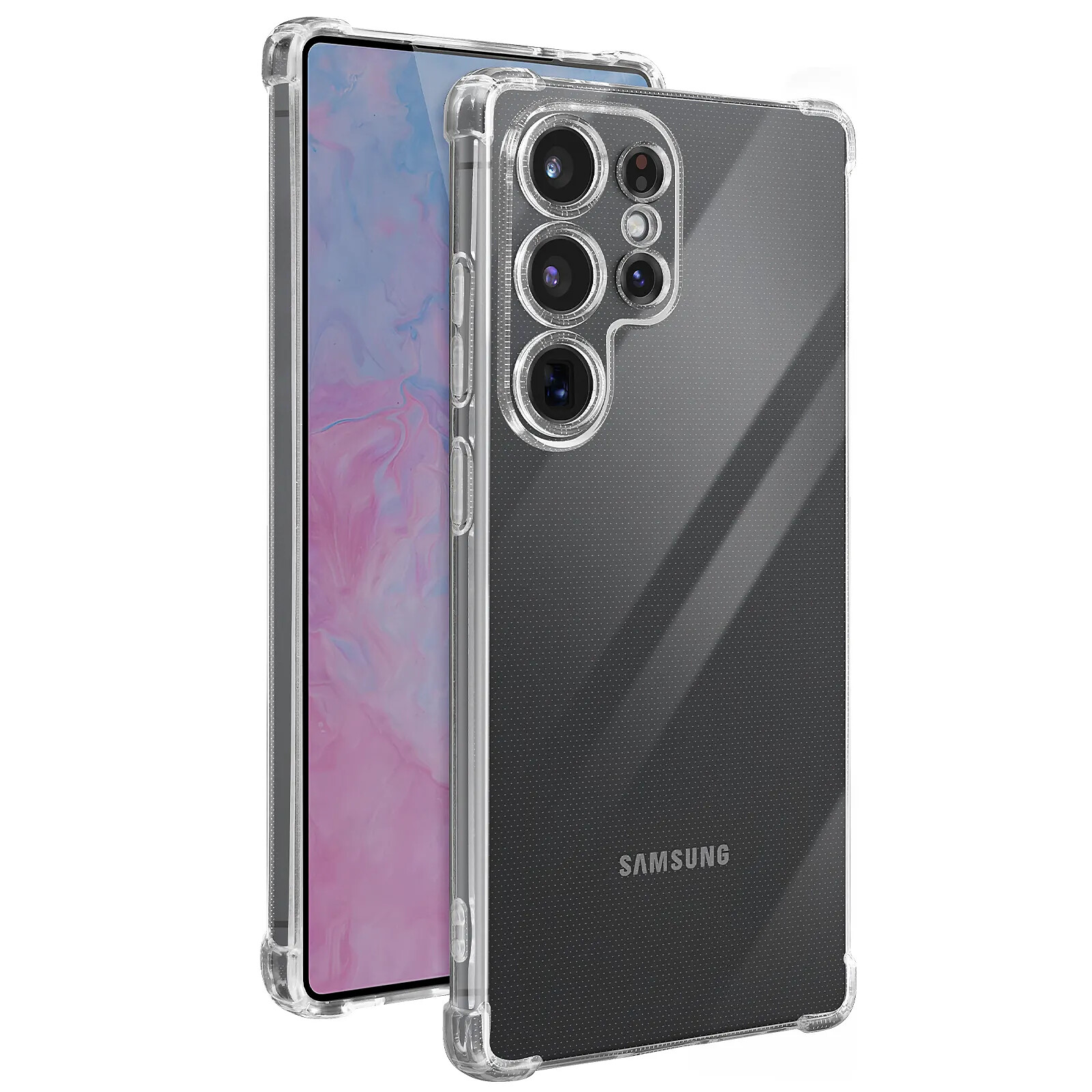 Avizar Coque pour Samsung Galaxy S25 Ultra Coins renforcés Antichoc Flexible