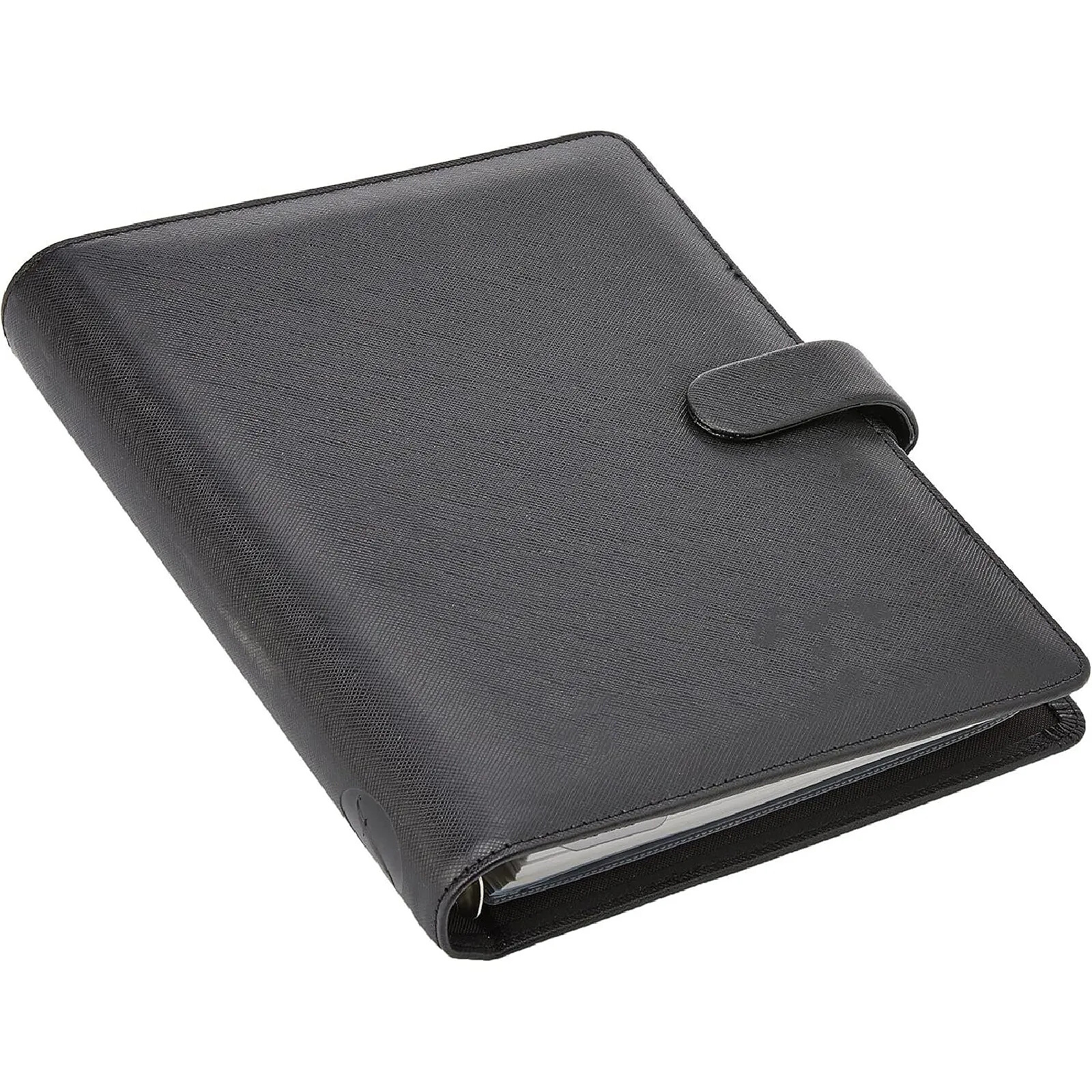 Filofax Agenda Saffiano A5 Framboise – Organiseur Cuir PU, Anneaux 30 Mm, Fermeture Pression