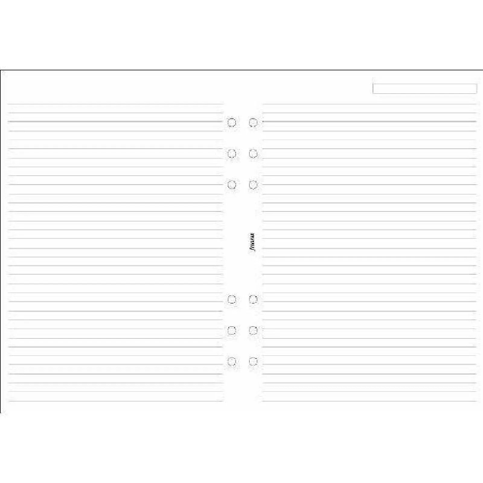 FILOFAX Recharge format A5 feuilles de notes lignées Blanc - Bloc note ...