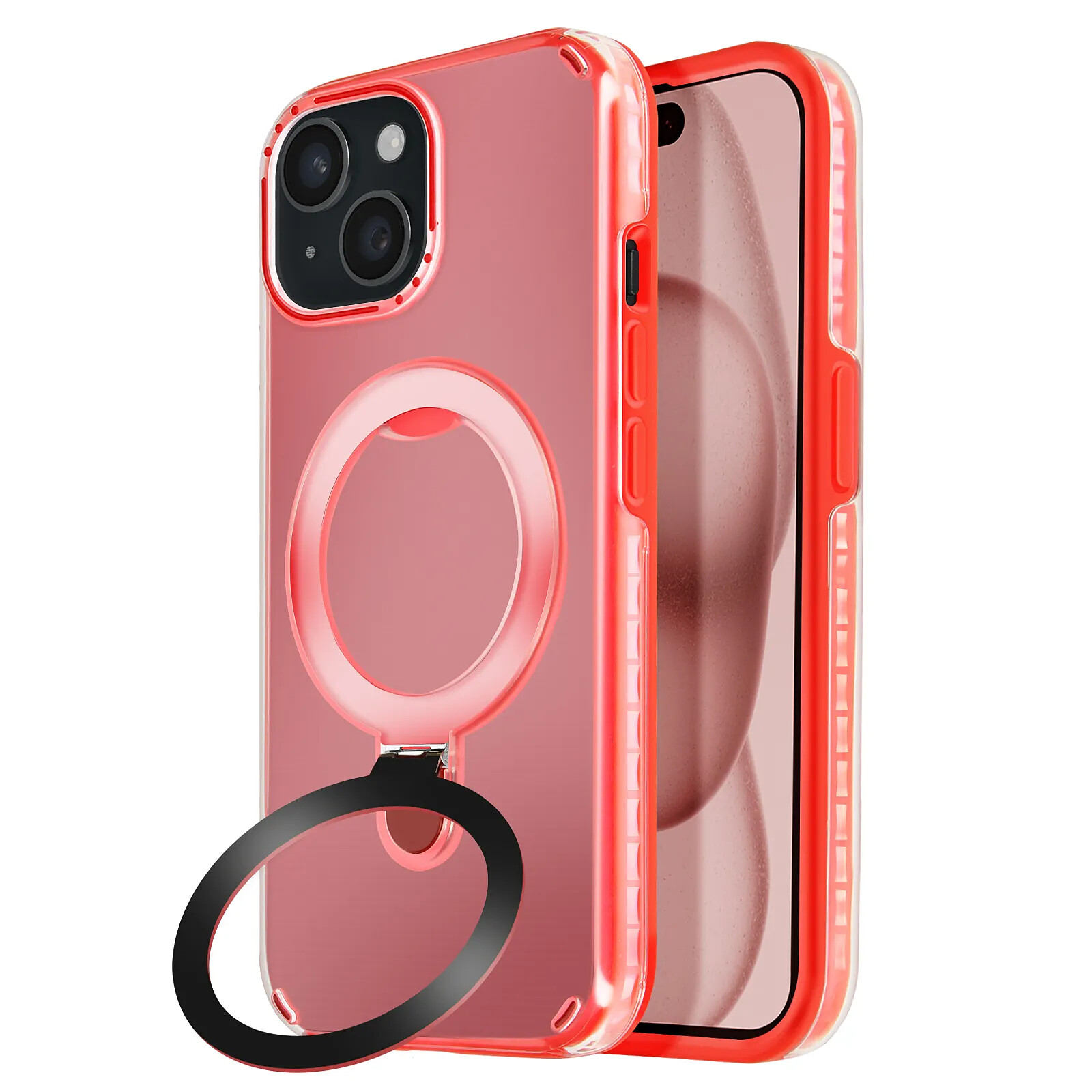 Avizar Coque MagSafe pour iPhone 15 Plus et 14 Plus Antichoc Support Pliable