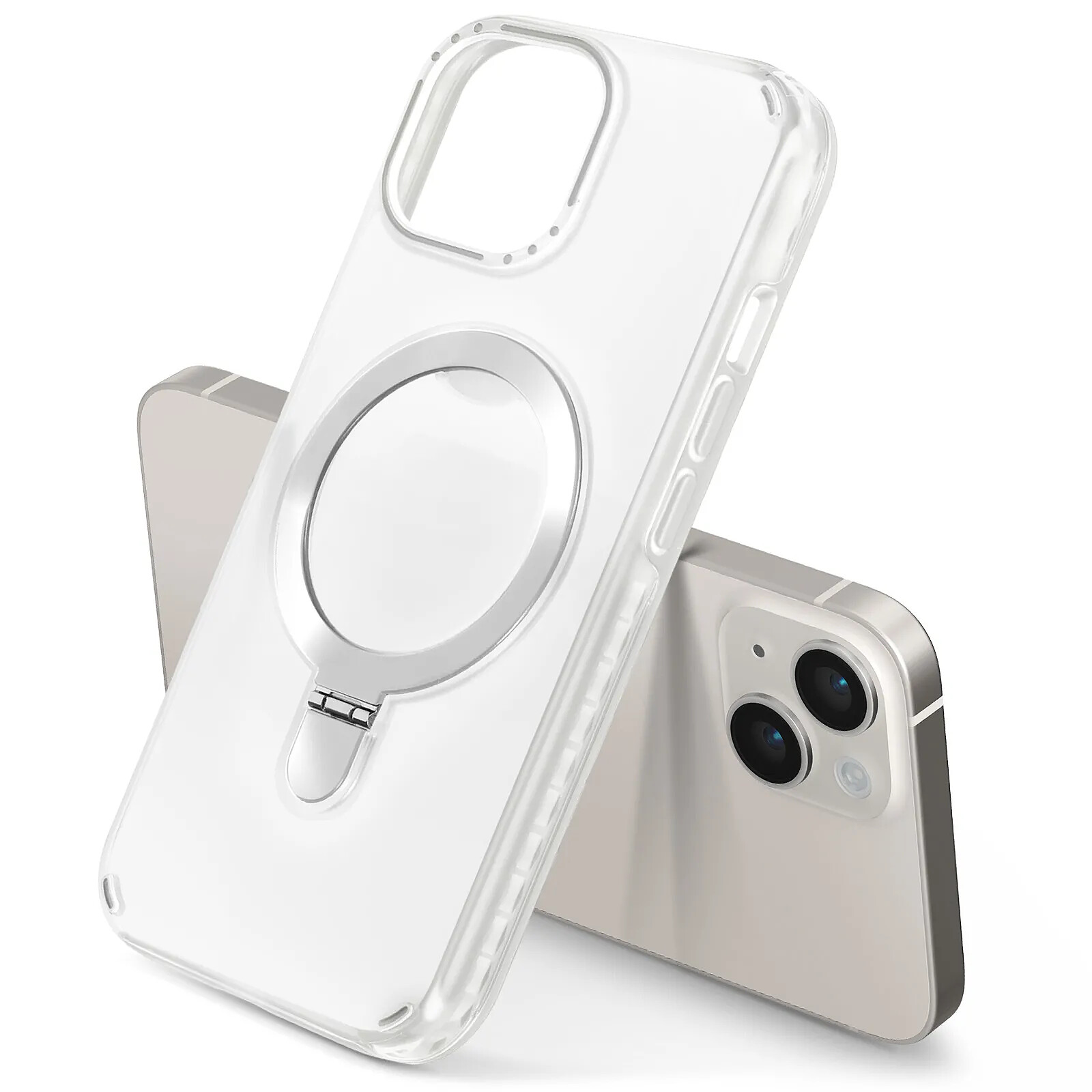 Coque IPhone 14 Blanc – Silicone Anti-choc, Avec Film Protection, Ouverte Jamais Utilisée