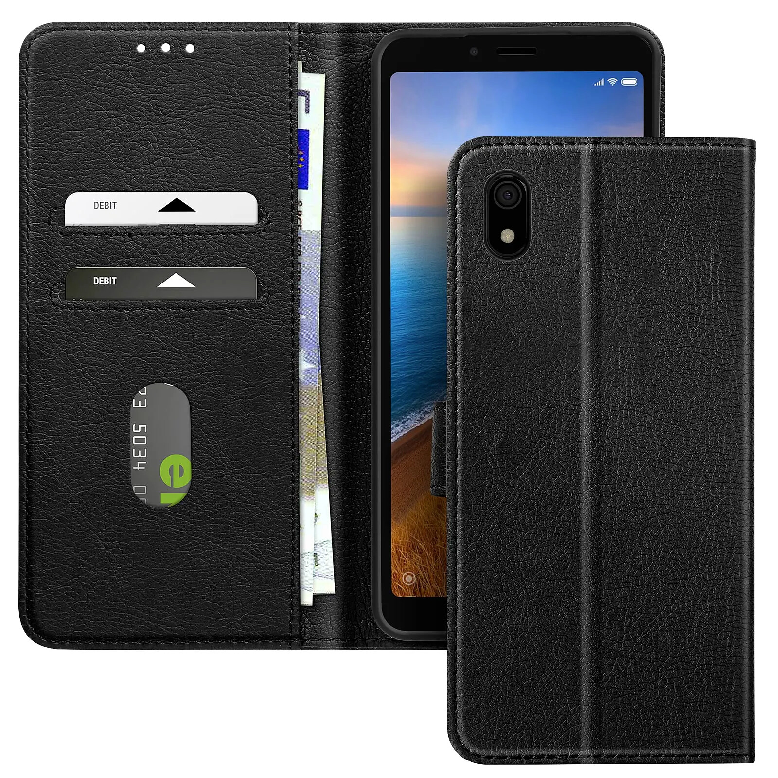 Avizar Étui pour Xiaomi Redmi 7A Clapet Portefeuille et Support Vidéo