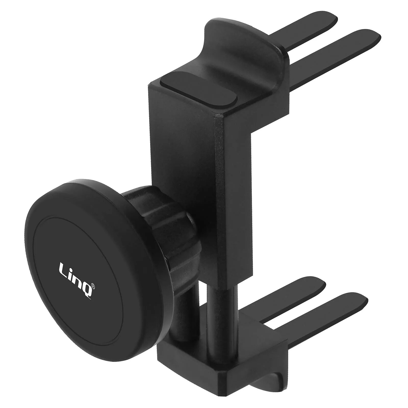 LinQ Support Voiture MagSafe 15W Fixation Grille d'aération Ronde Noir
