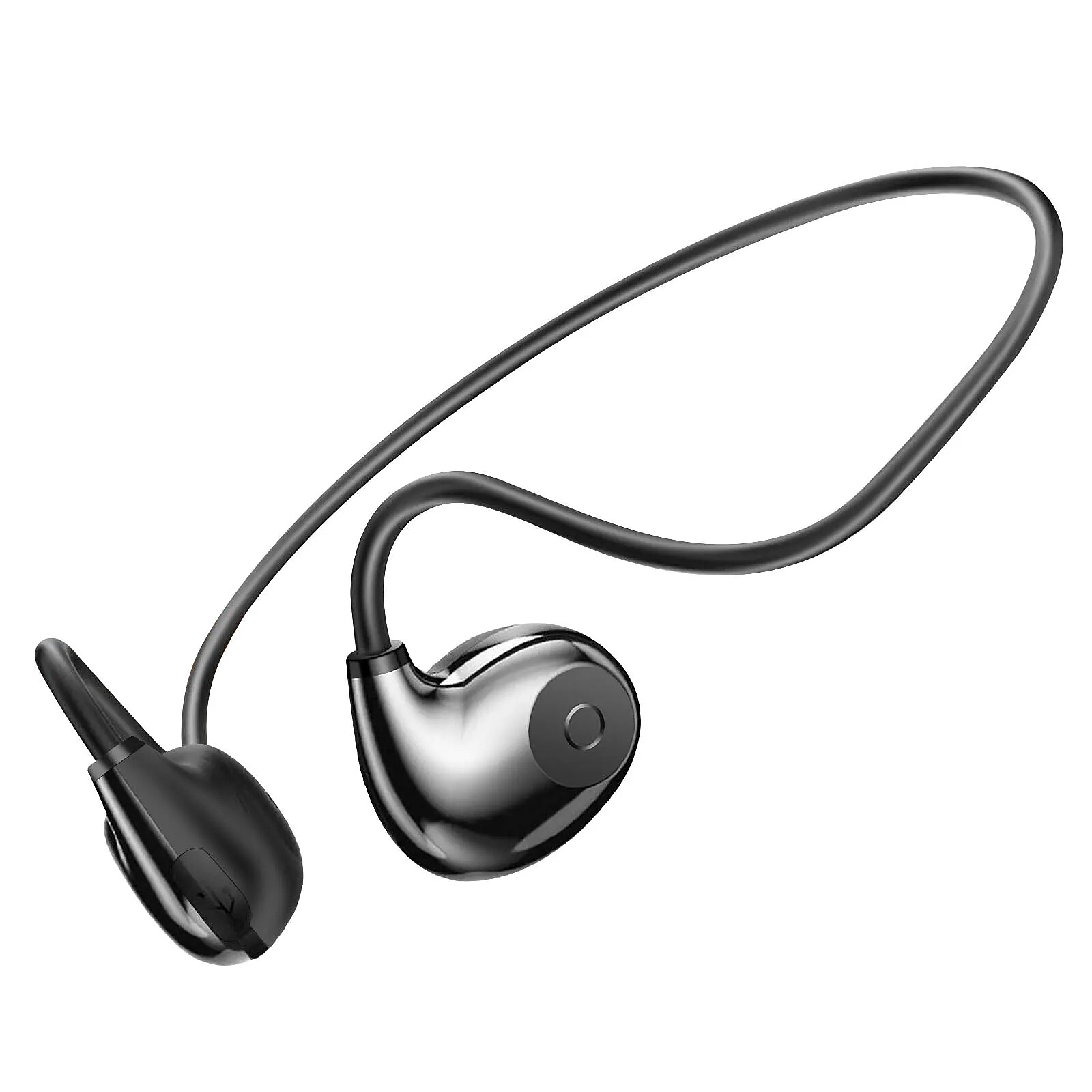 LinQ Casque Conduction Osseuse Bluetooth Multipoint Tactile Étanche IPX4 Noir