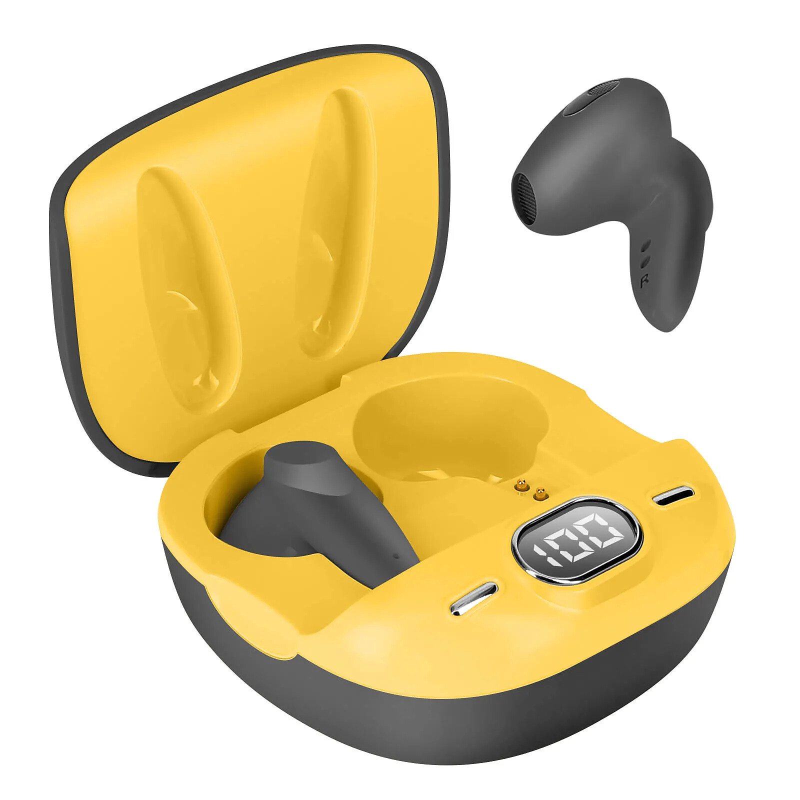 LinQ Écouteurs Bluetooth Kit main libre Commandes Tactiles Noir / Jaune
