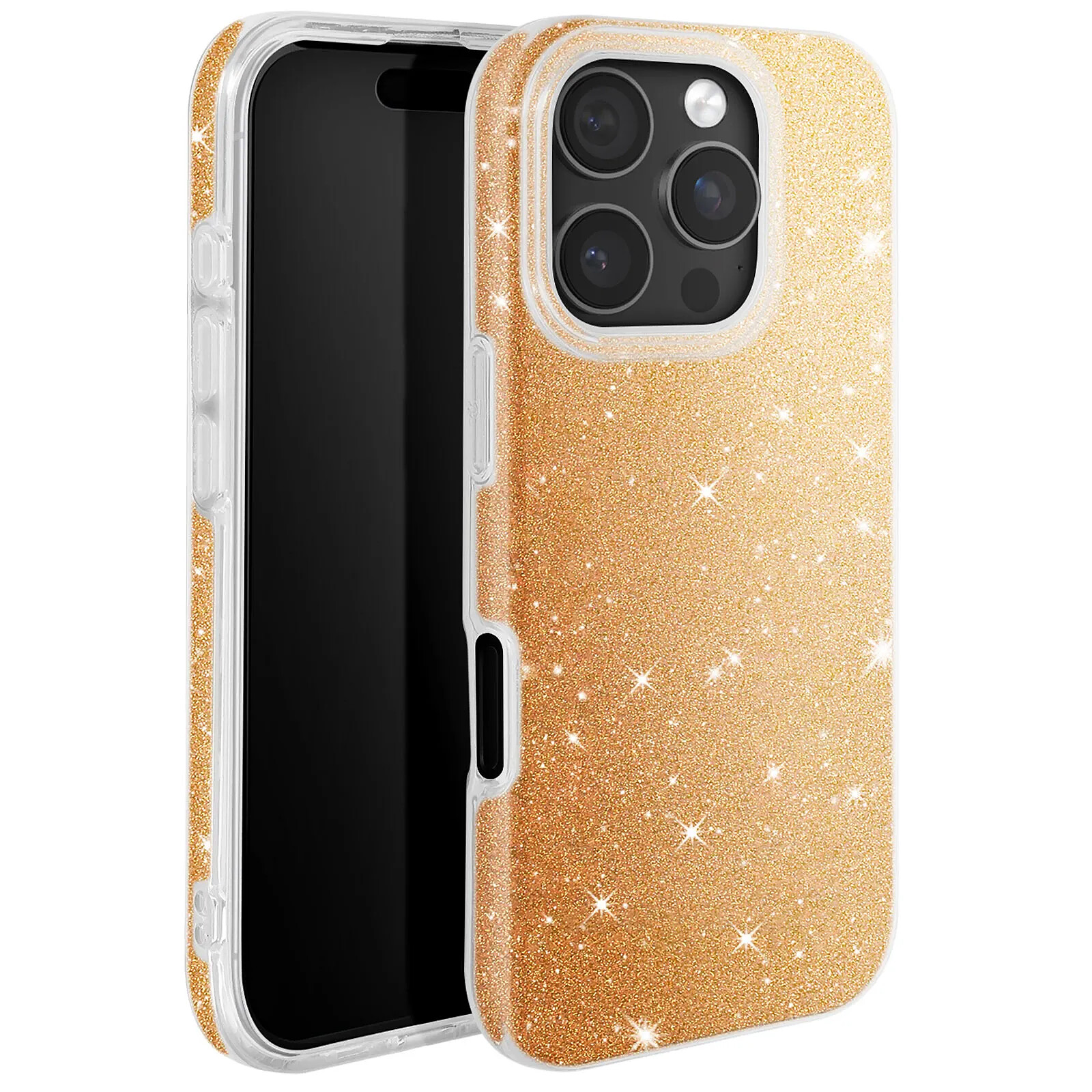 Avizar Coque à Paillettes pour iPhone 16 Pro Antichoc Scintillant