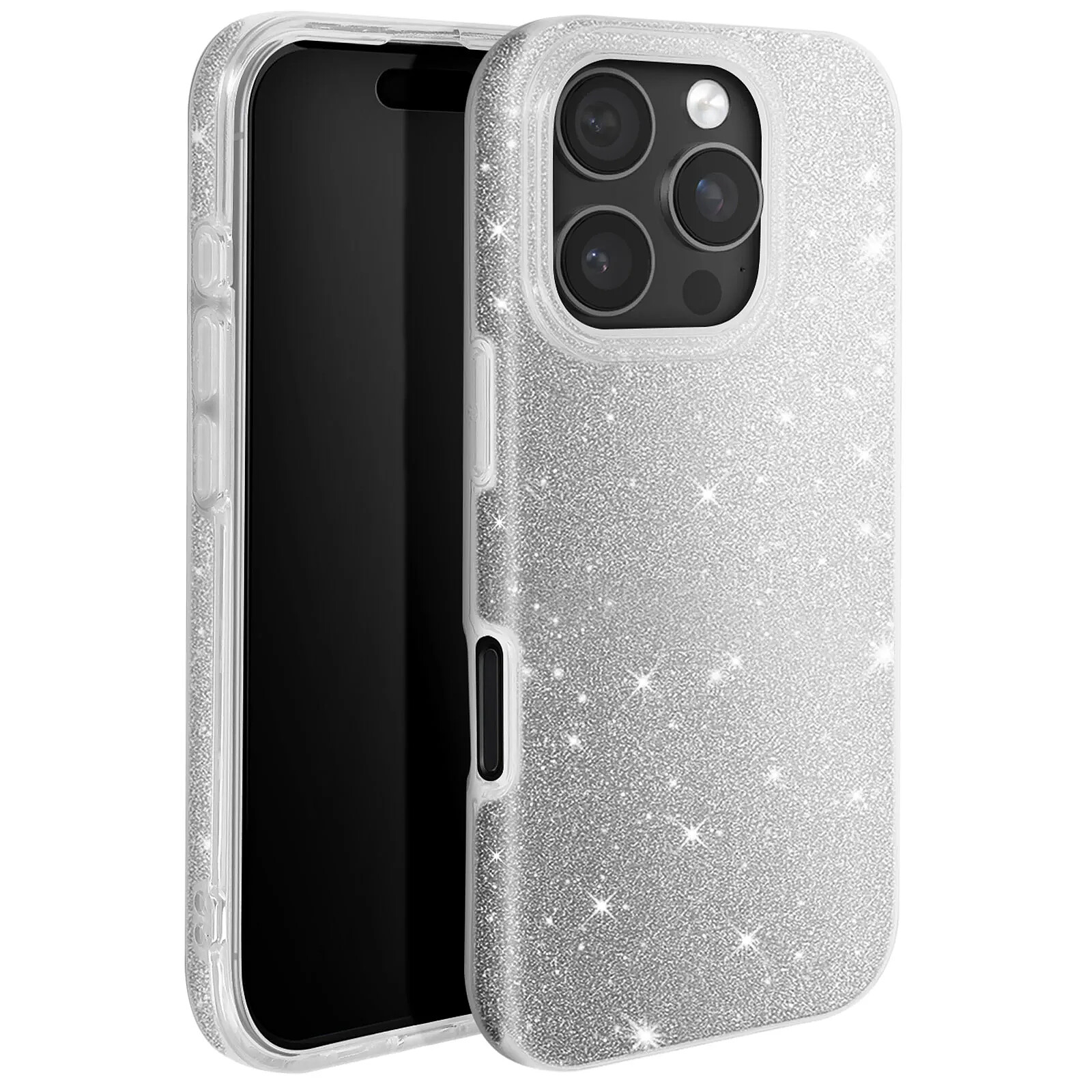 Avizar Coque à Paillettes pour iPhone 16 Pro Antichoc Scintillant