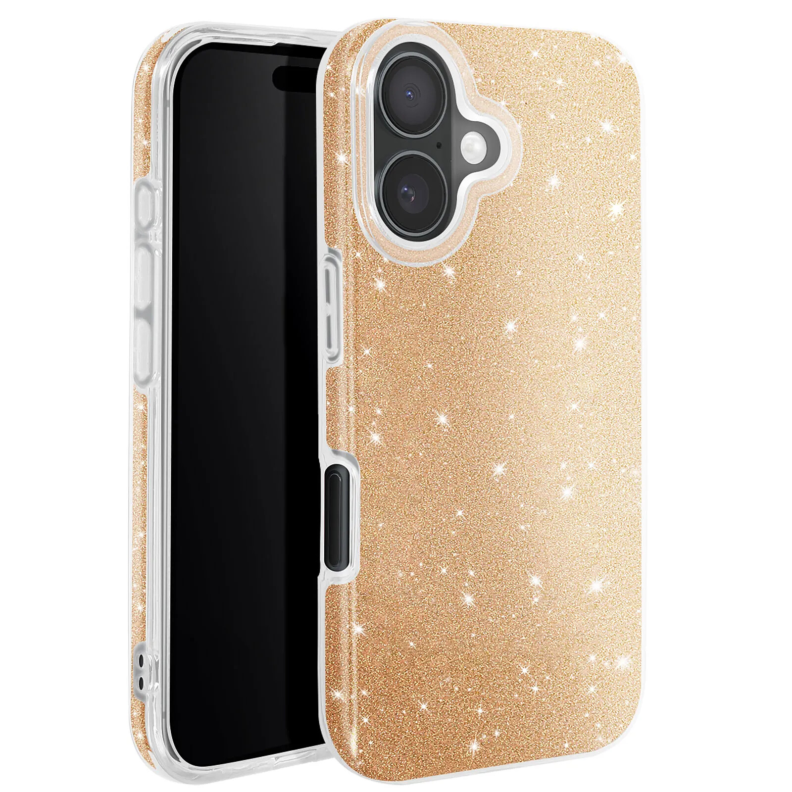 Avizar Coque à Paillettes pour iPhone 16 Plus Antichoc Scintillant