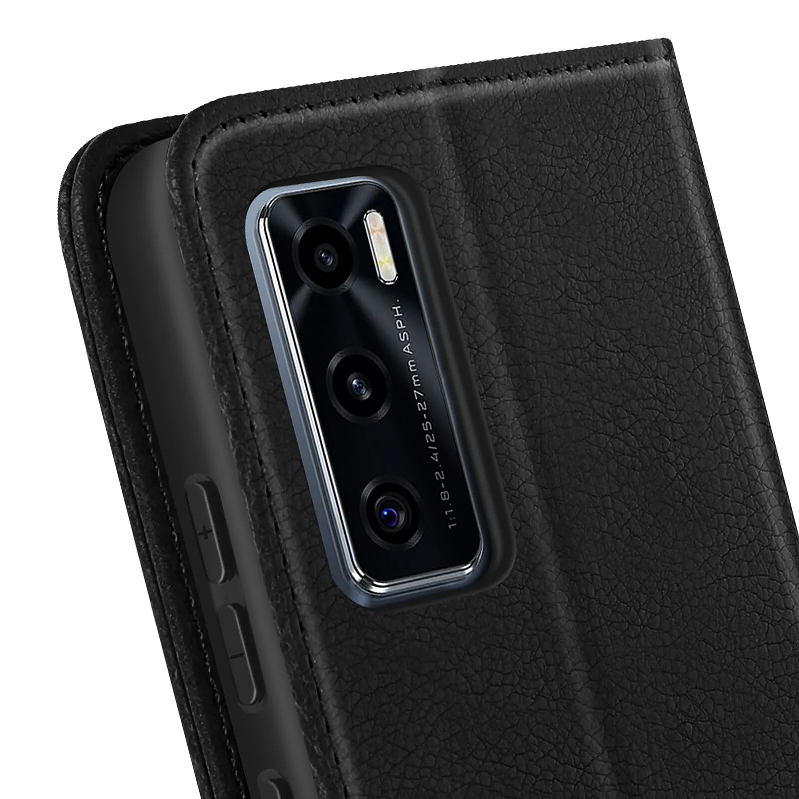 Coque à Clapet Bookstyle Pour Vivo V20 SE / Vivo Y70 - Noir, TPU - Neuf Emballé, Protection Complète