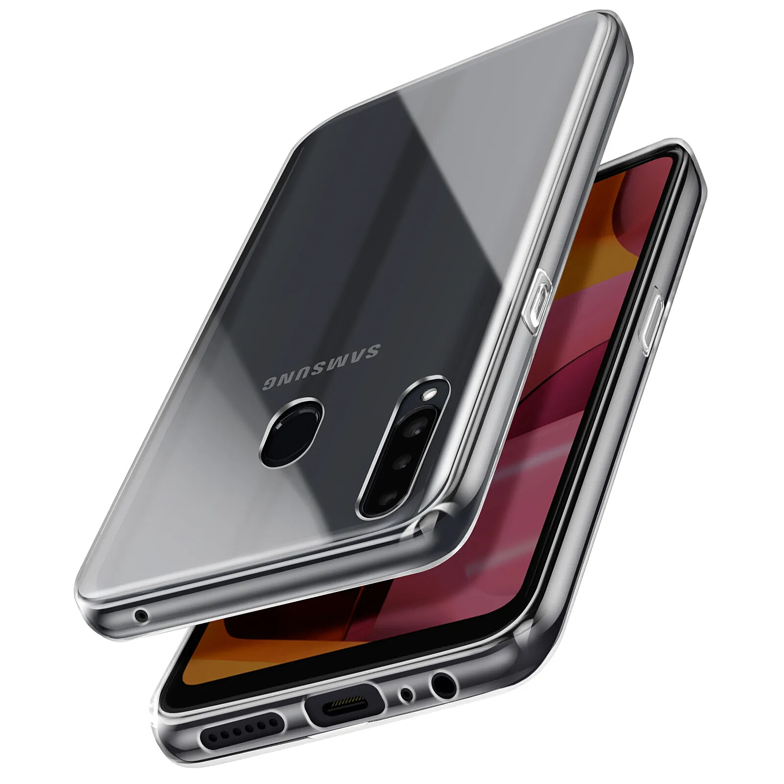 Avizar Coque pour Samsung Galaxy A20s Silicone Souple Design Fin Léger