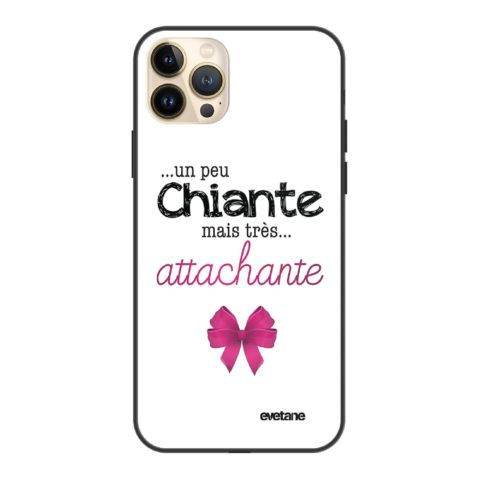 Evetane Coque iPhone 13 Pro Max Coque Soft Touch Glossy Un peu chiante tres attachante Design