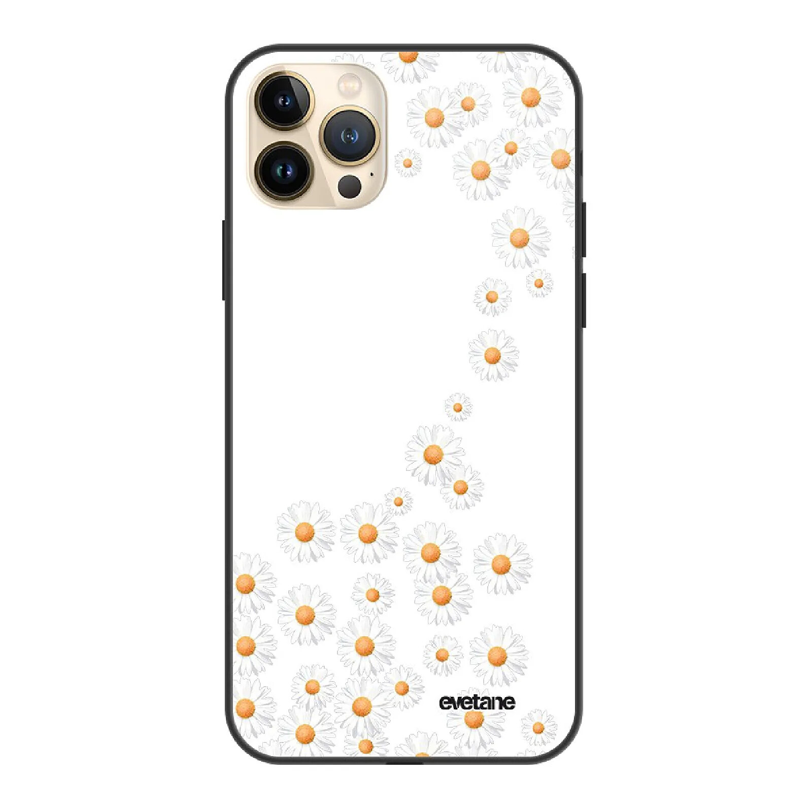 Evetane Coque iPhone 13 Pro Max Coque Soft Touch Glossy Marguerite Design