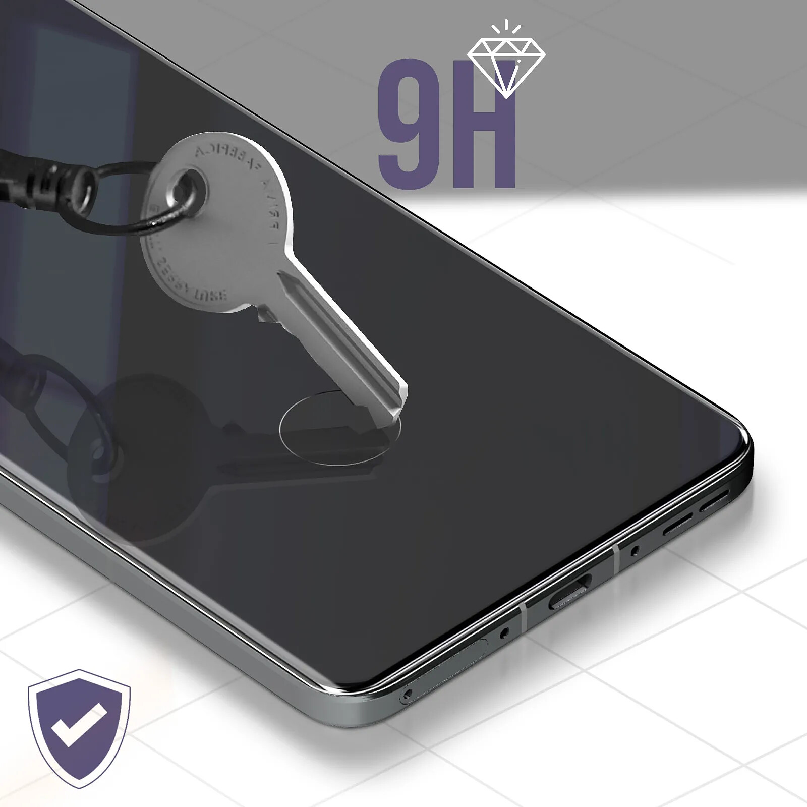 Protection Écran En Verre Trempé Courbé Pour OnePlus 7 Pro - Bord Noir, Transparent