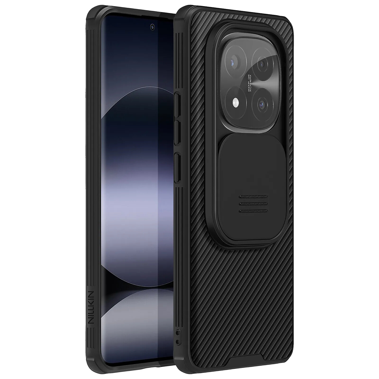 Nillkin Coque pour Xiaomi Redmi Note 14 Pro et 14 Pro Plus Antichoc Noir