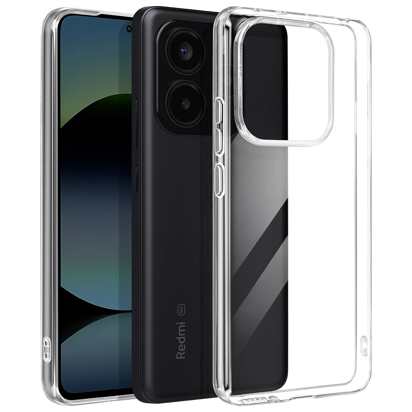 Mayaxess Coque pour Xiaomi Redmi Note 14 5G Silicone Souple Transparent