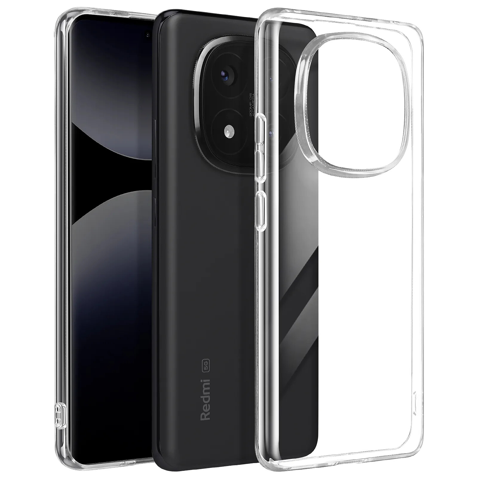 Mayaxess Coque pour Xiaomi Redmi Note 14 Pro et 14 Pro Plus Silicone Souple Transparent