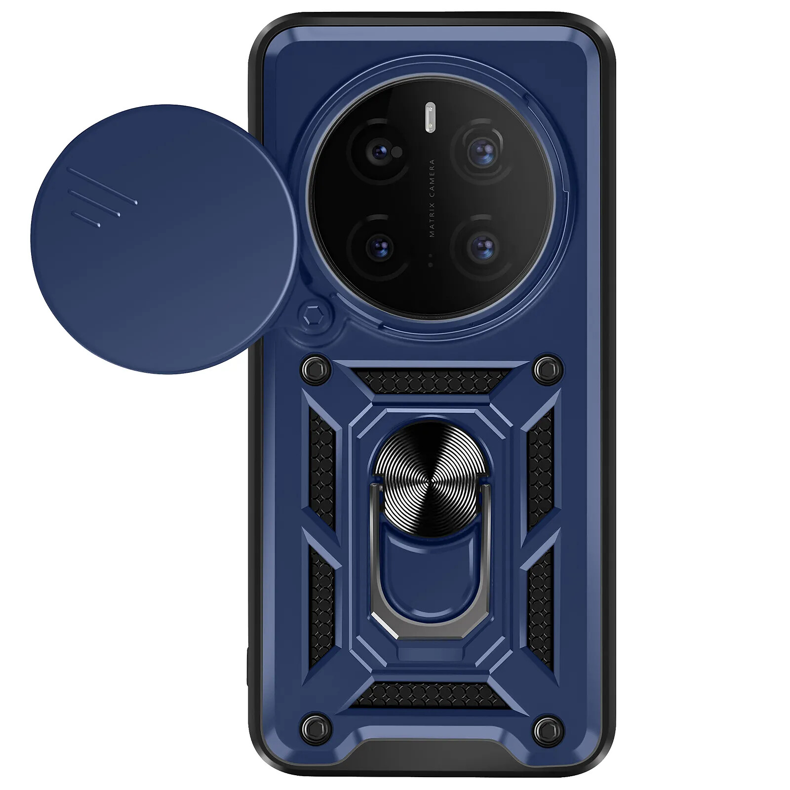 Mayaxess Coque pour Honor Magic 7 Pro Bague Support avec Protection Caméra Bleu nuit