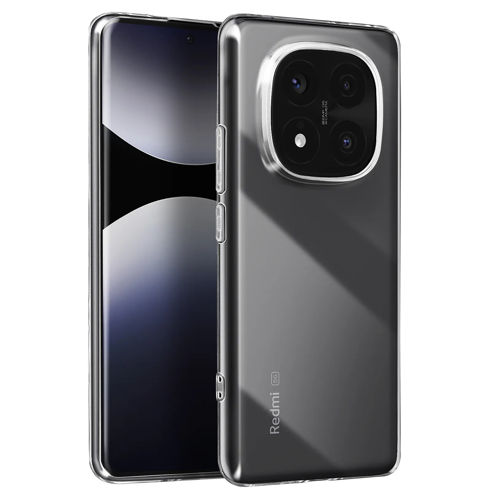 Coque pour Xiaomi Redmi Note 14 Pro et 14 Pro Plus Contour Silicone Transparent
