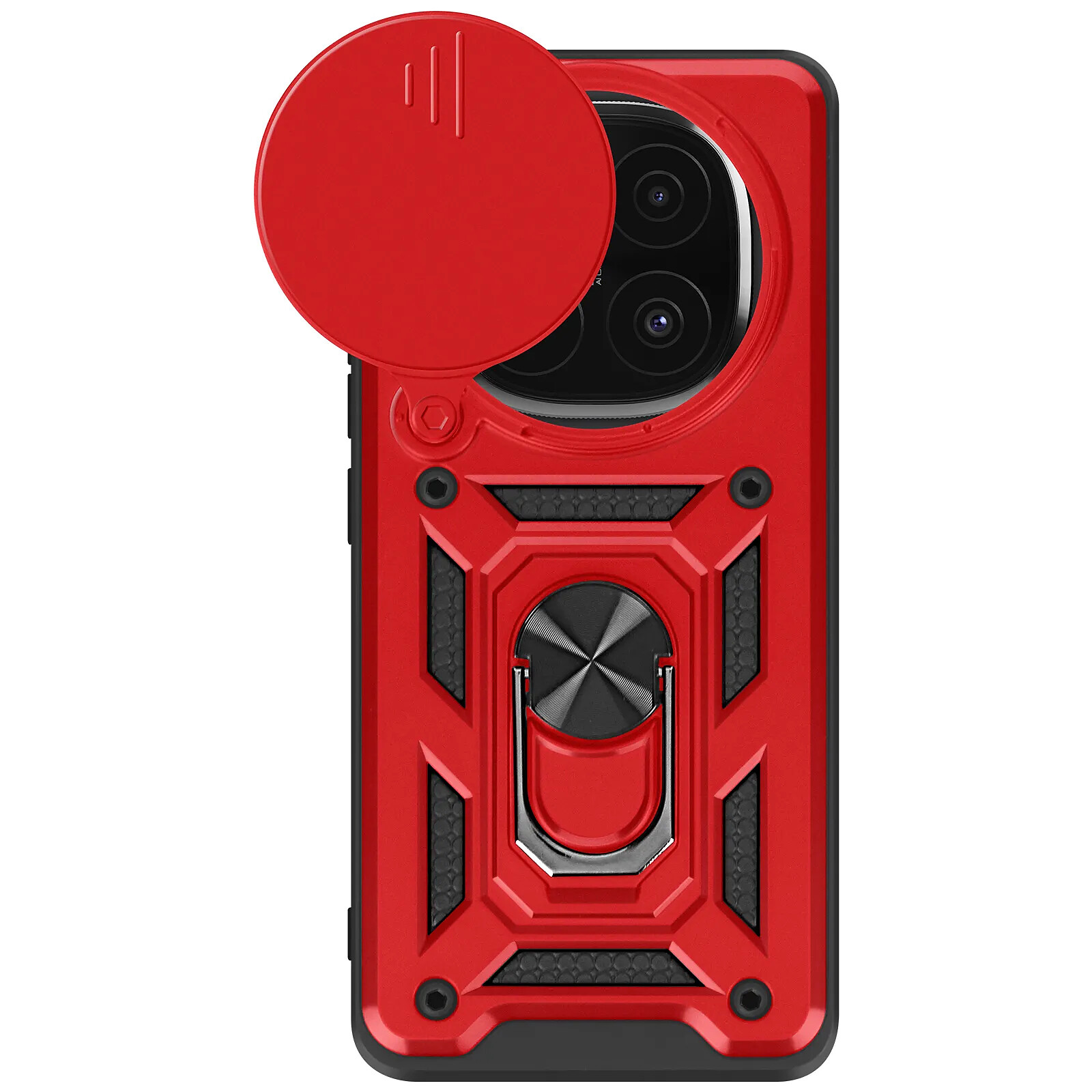 Mayaxess Coque pour Xiaomi Redmi Note 14 Pro et 14 Pro Plus Bague Support Rouge