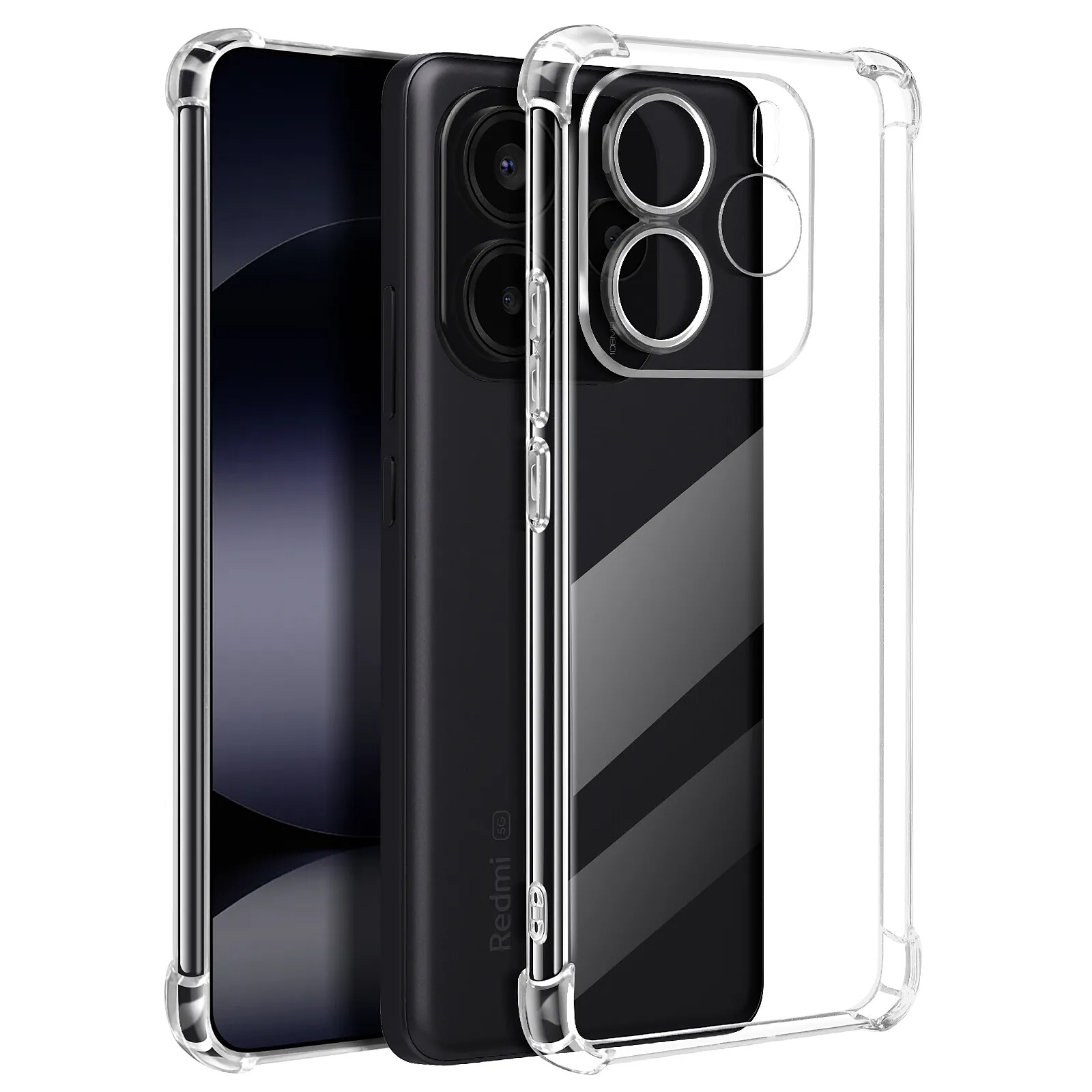 Mayaxess Coque Antichoc pour Xiaomi Redmi Note 14 5G Coins Renforcés Transparent