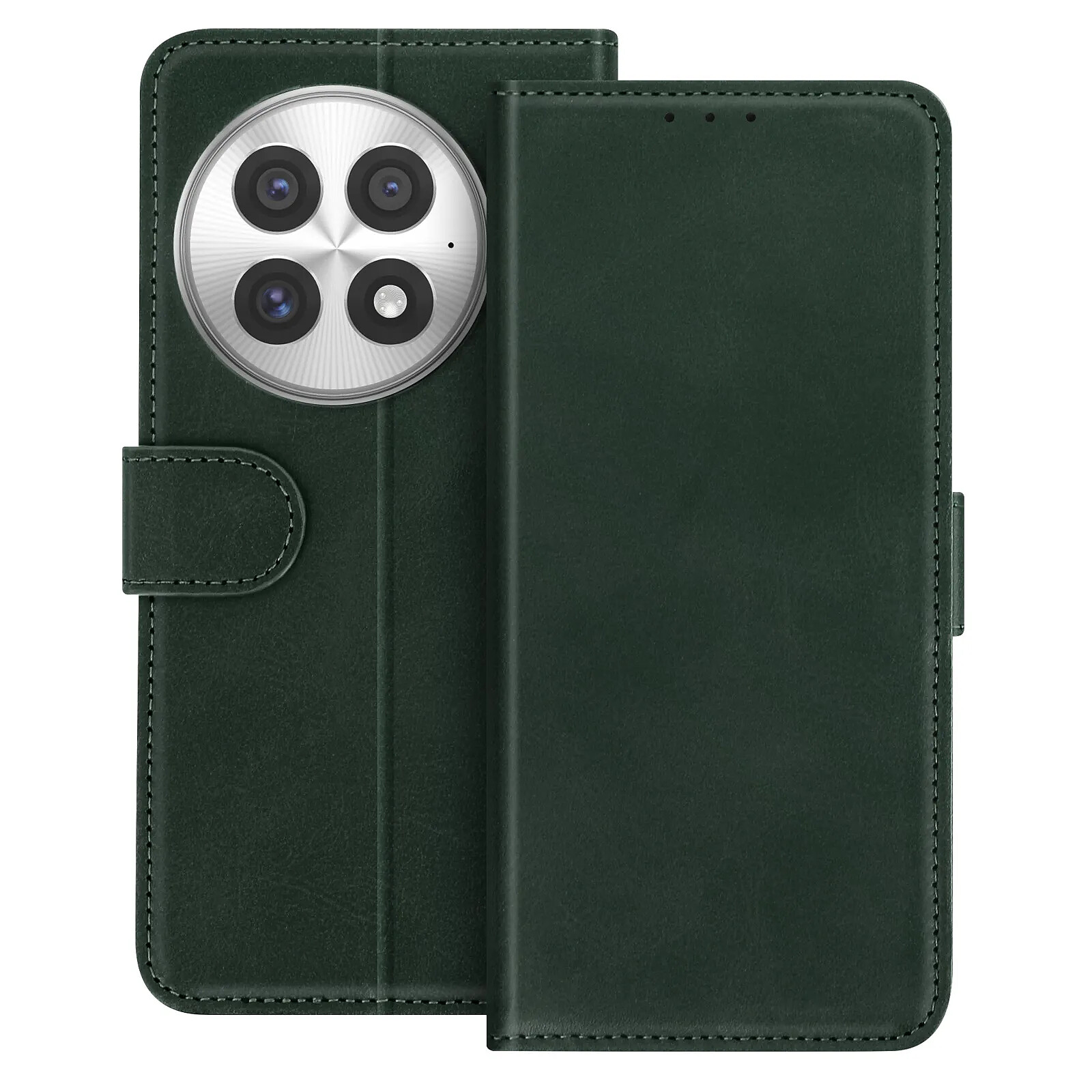 Étui Magnétique Avizar Pour Motorola Moto G85 Portefeuille Vert Foncé Similicuir
