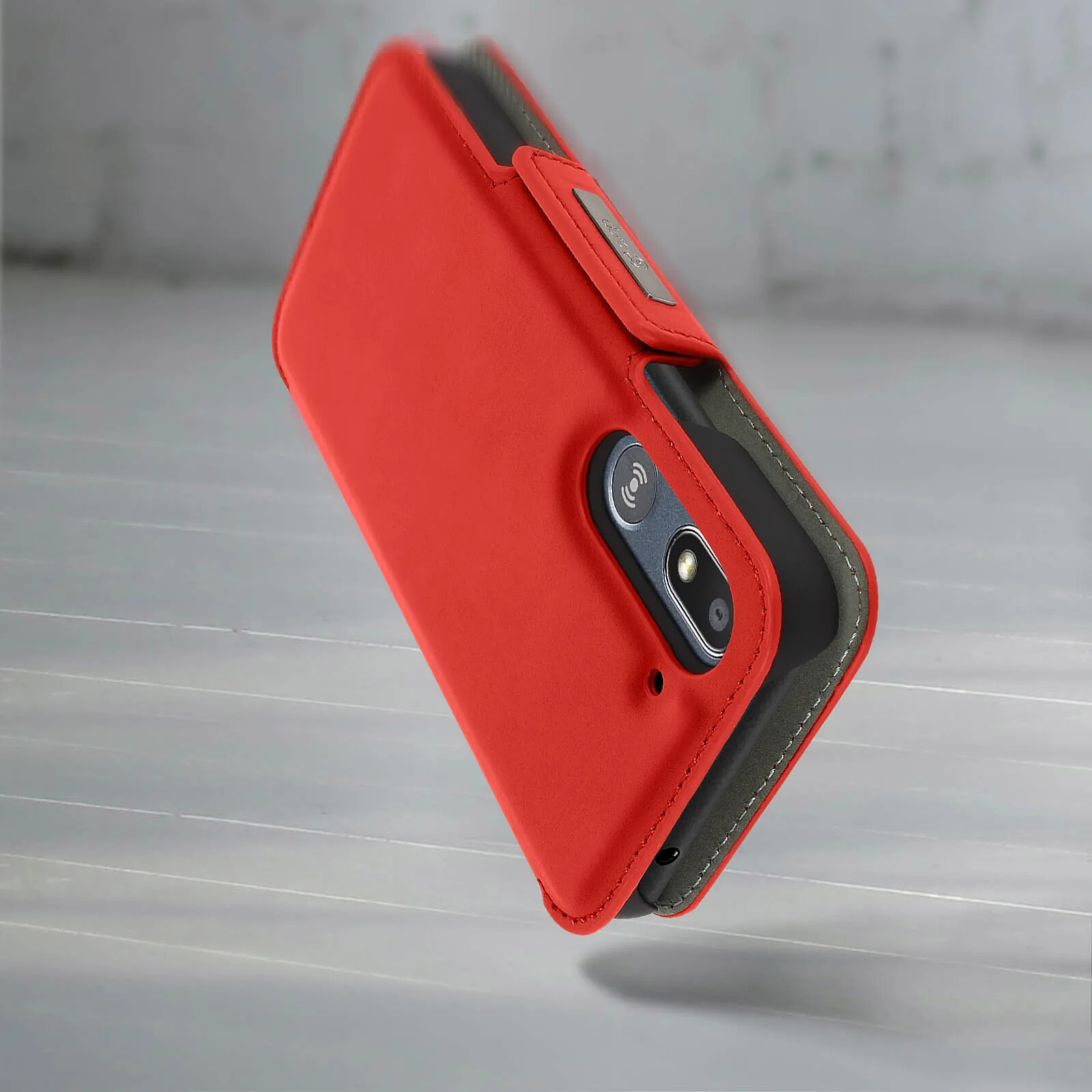 Nero Vera Real Pelle Case per Doro Primo 366 2.3 inch Custodia Caso Premium Leather Cover Flip Guscio Protettiva Copertina Portafoglio Magnetico Anti