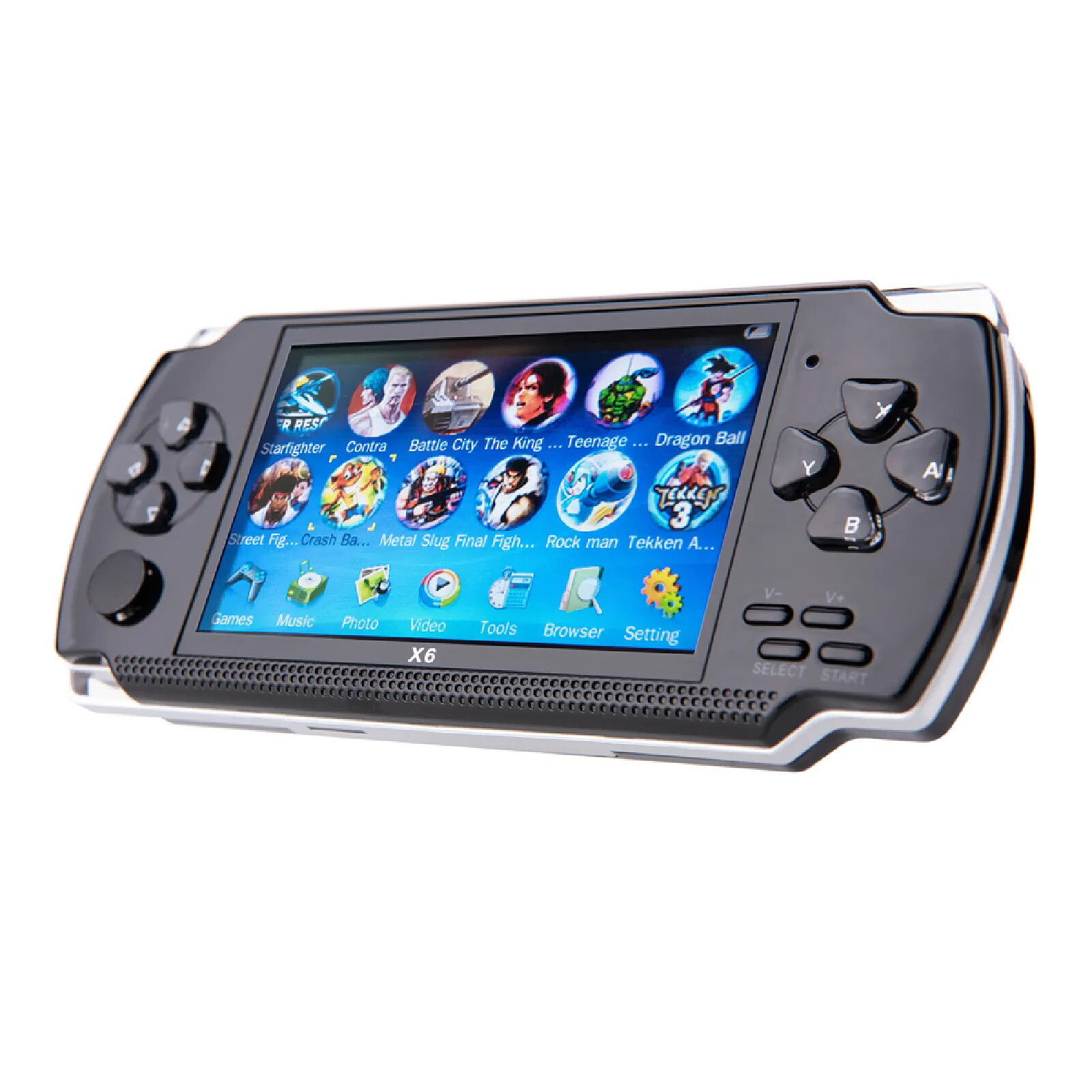 Powkiddy X20 Console de jeu portable rétro avec plus de 20 000 jeux, grand écran de 7, 8 émulateurs, console de jeux portable avec appareil photo, vidéo, musique et ebook, 4500 mAh