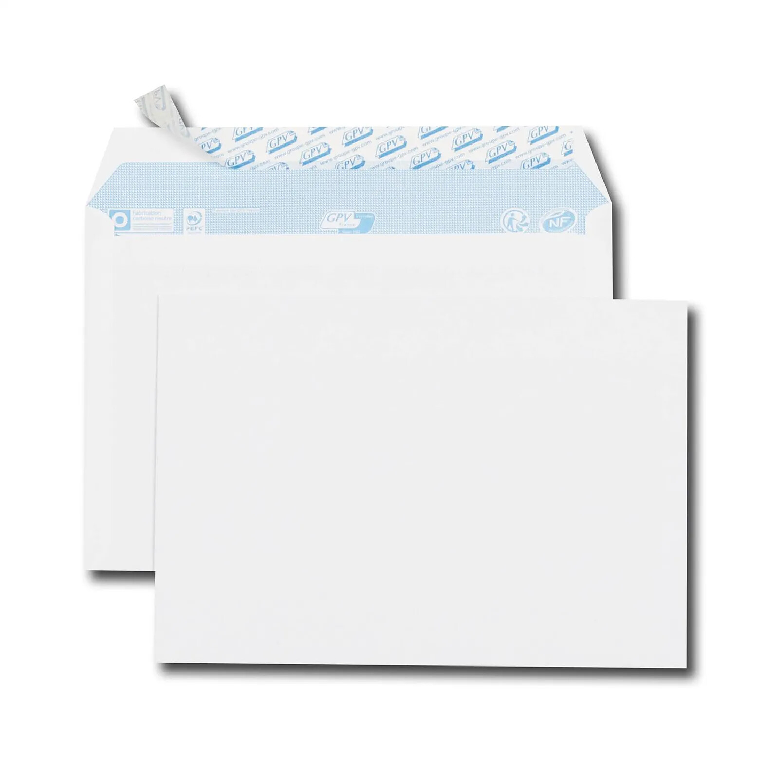 Boîte De 500 Enveloppes Blanches C5 GPV - Format 162x229 Mm - Grammage 80g Avec Bande De Protection