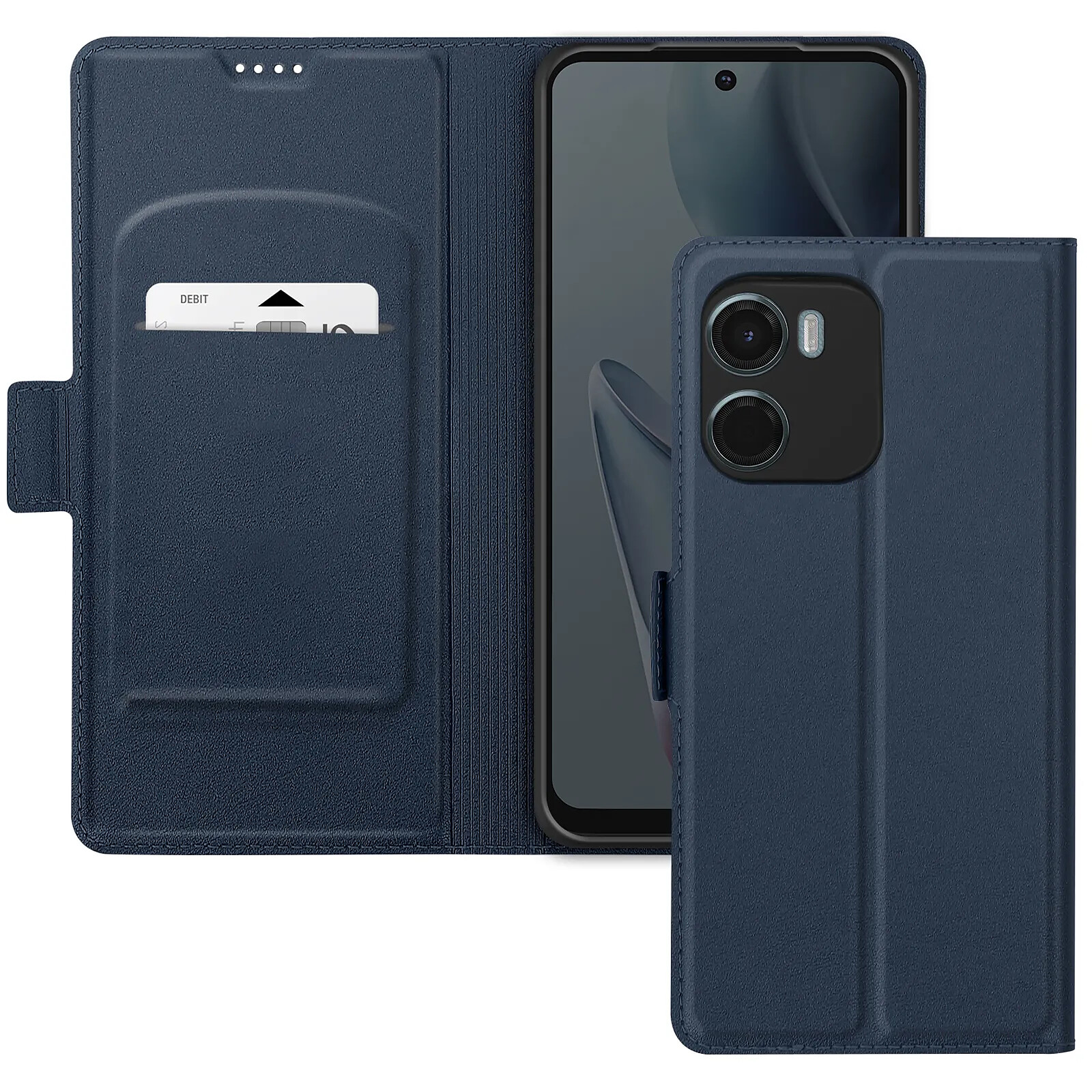 Avizar Étui pour Motorola Moto G05 et E15 Porte-Carte Support Vidéo