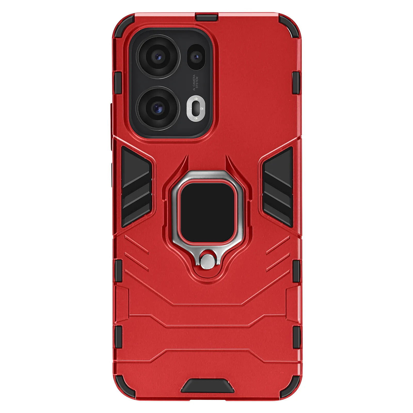 Avizar Coque pour Xiaomi Redmi Note 13 4G Anneau Support Bi-matière Antichoc Rouge - Coque téléphone Avizar Coque pour Xiaomi Redmi Note 13 4G Anneau Support Bi-matière Antichoc Rouge - Coque téléphone