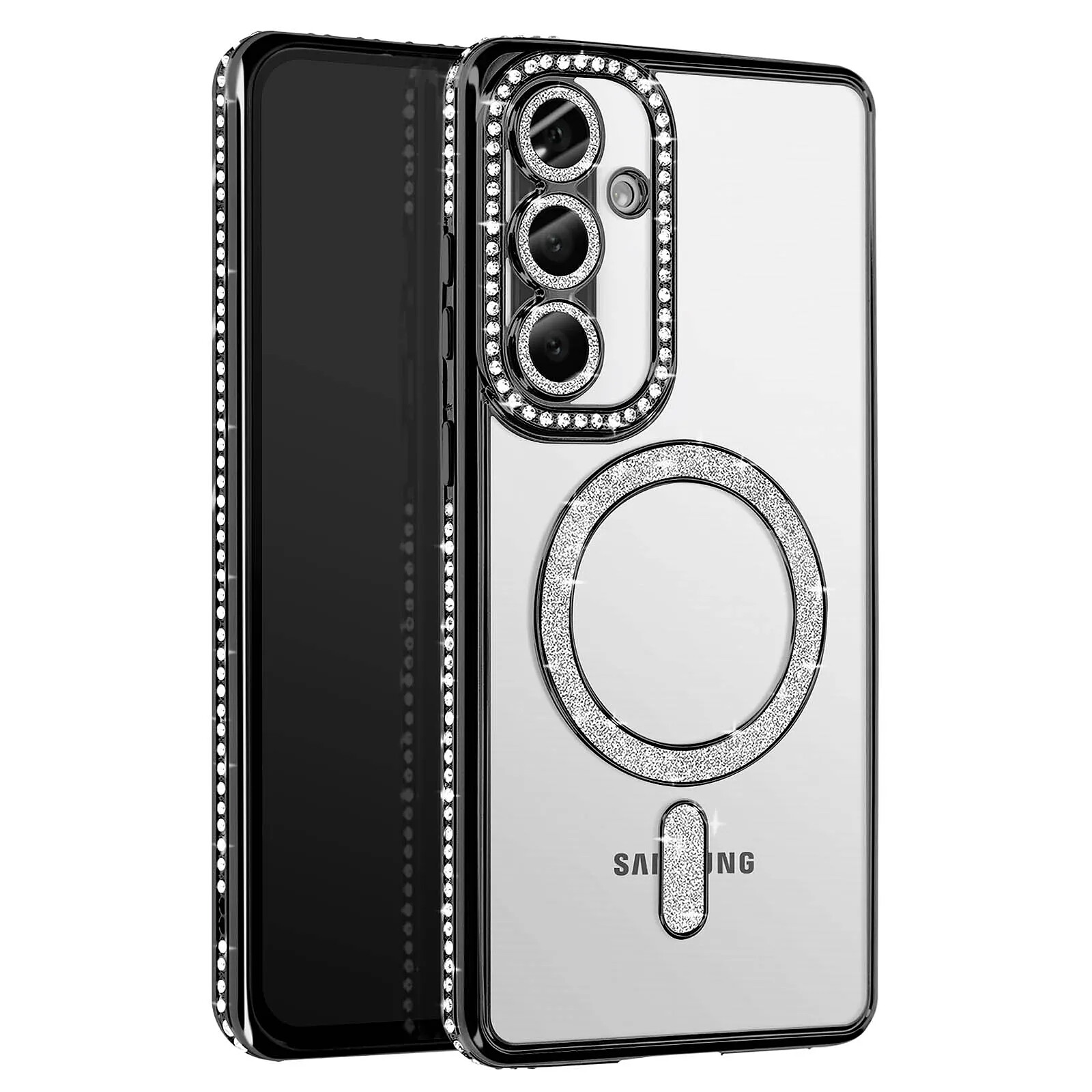 Avizar Coque Diamant pour Samsung Galaxy A56 MagSafe Contour Strass