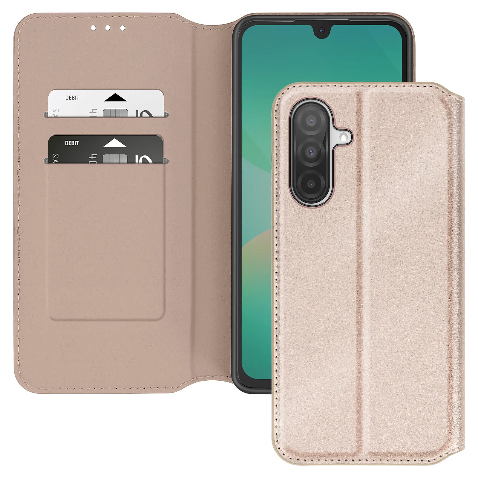 Avizar Étui pour Samsung Galaxy A26 Clapet Porte-Cartes et Support Vidéo