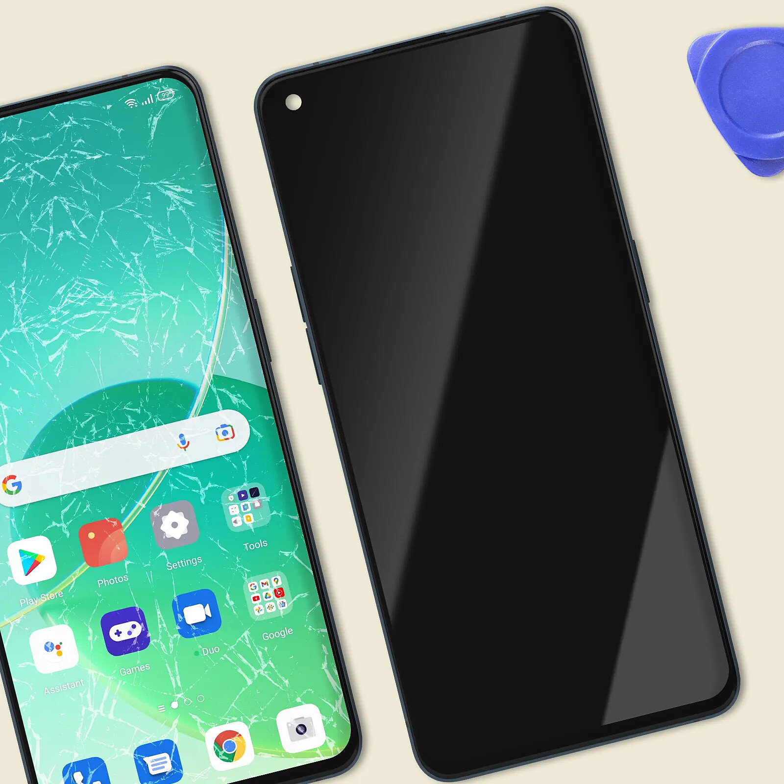 Écran LCD + Vitre Tactile OLED Noir Pour OPPO Reno 6 5G – Neuf (générique)