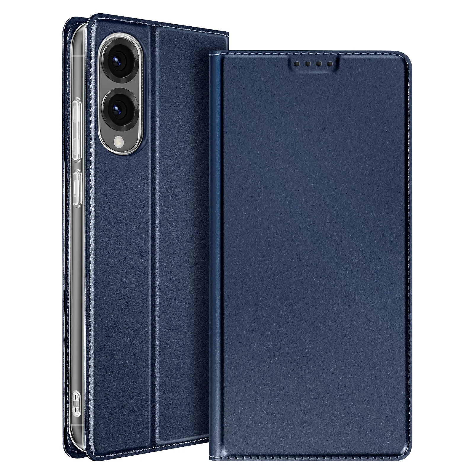 Dux Ducis Étui pour Samsung Galaxy S25 Edge Clapet Support Vidéo Bleu nuit